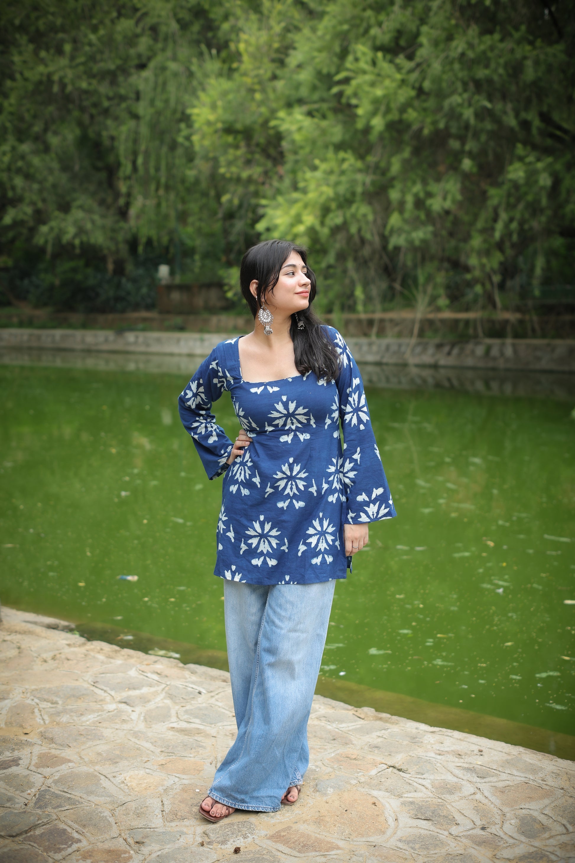 Indigo Trendy Short Kurti