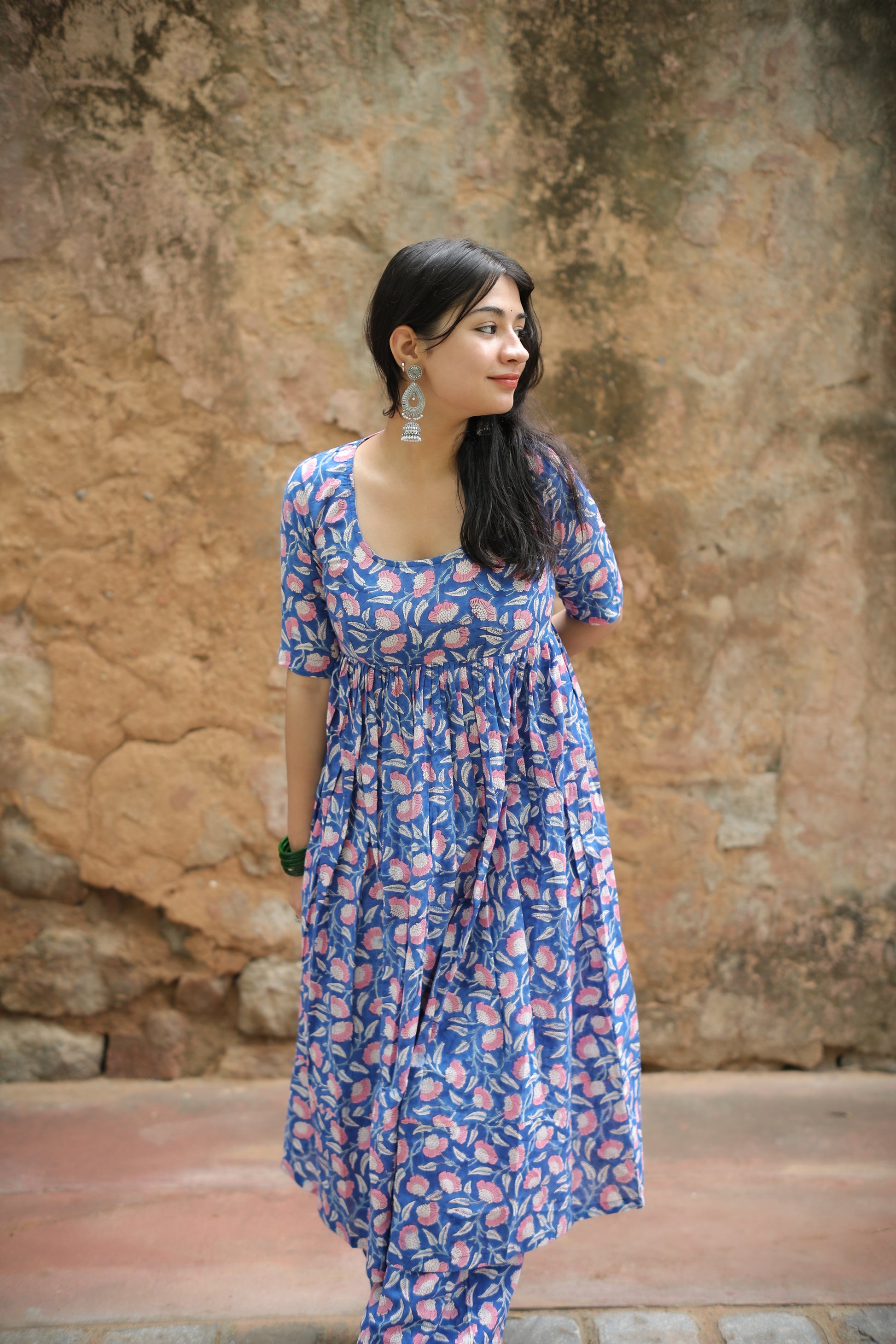 Hand Block Flora Two Piece Set