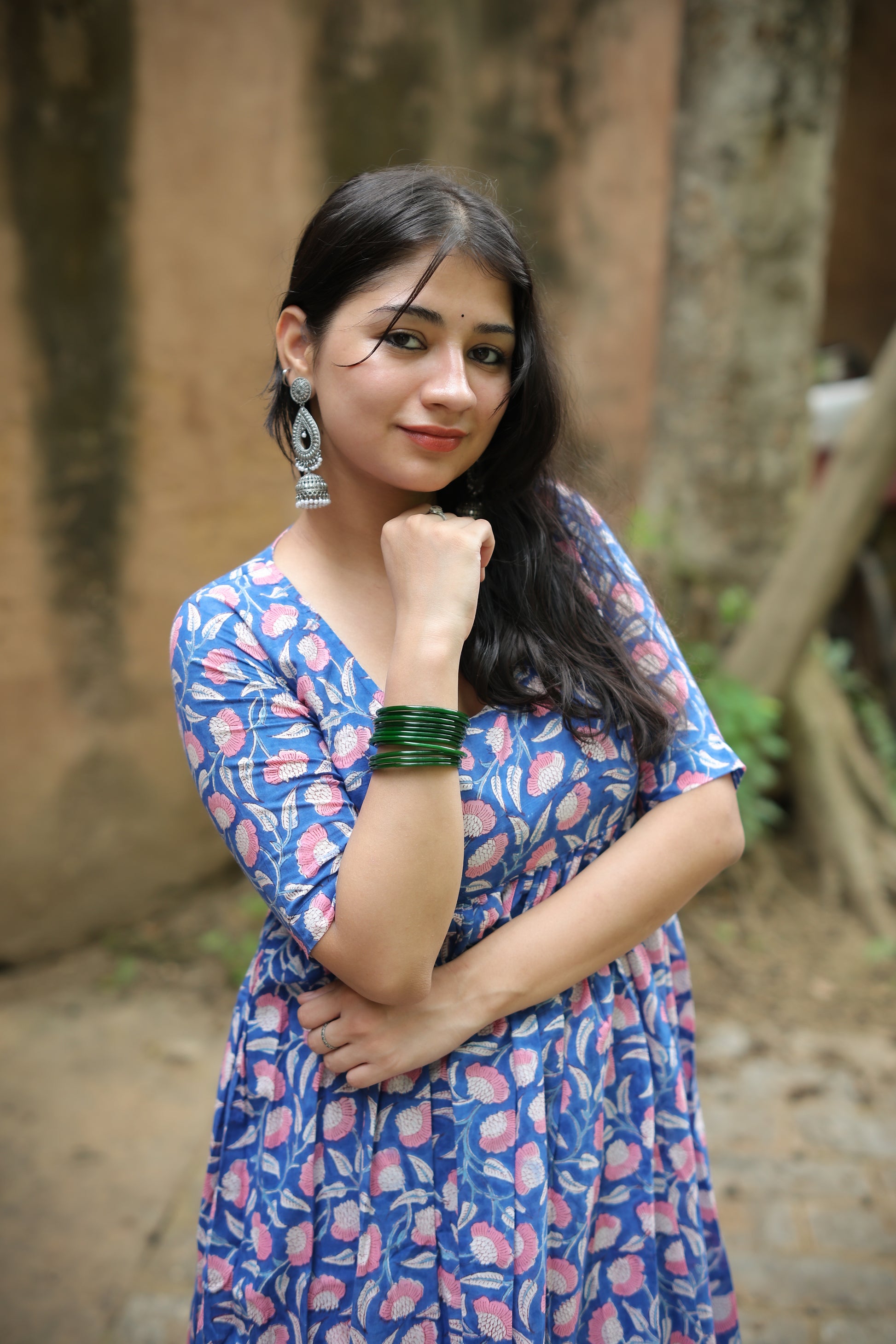 Hand Block Flora Two Piece Set