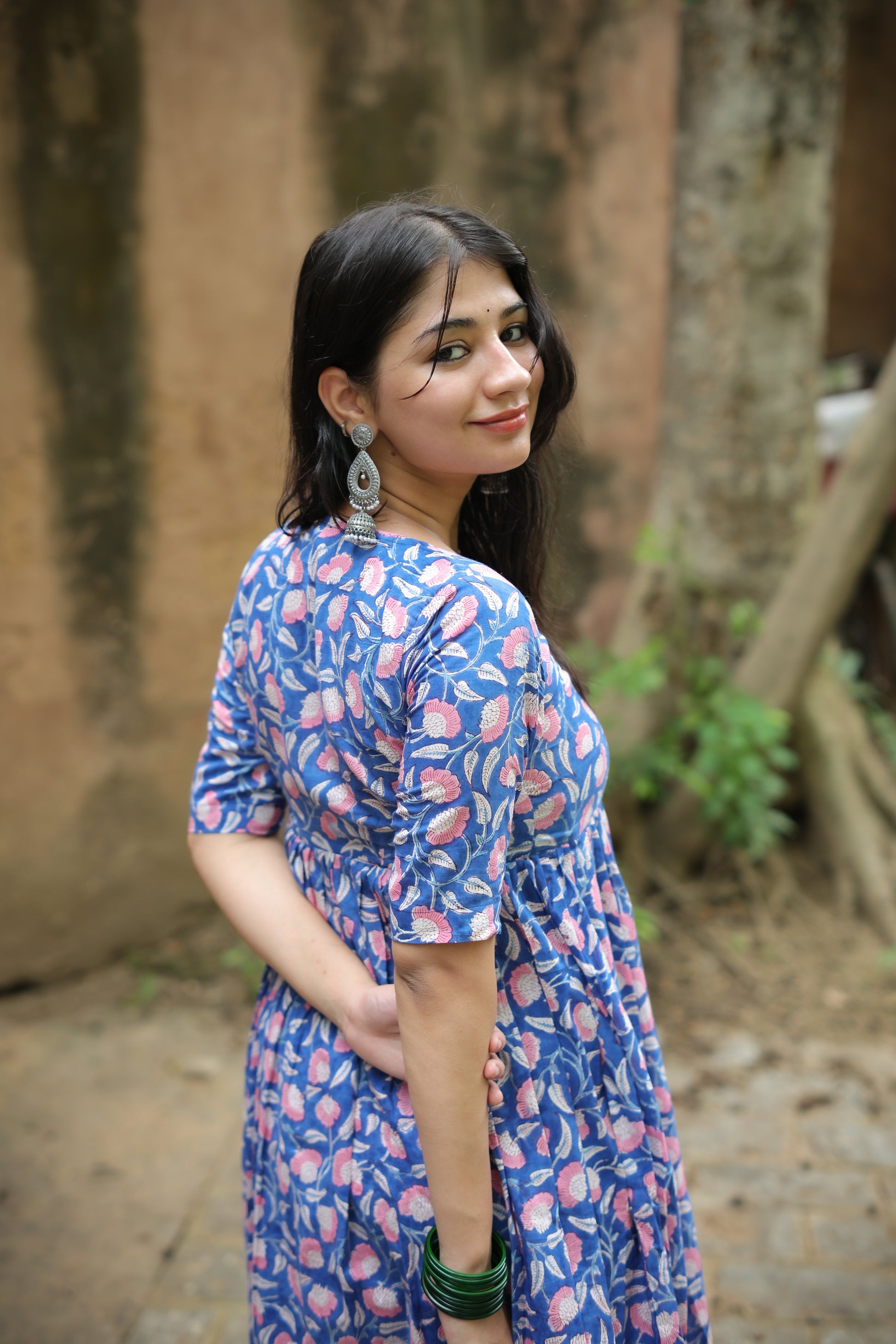 Hand Block Flora Two Piece Set