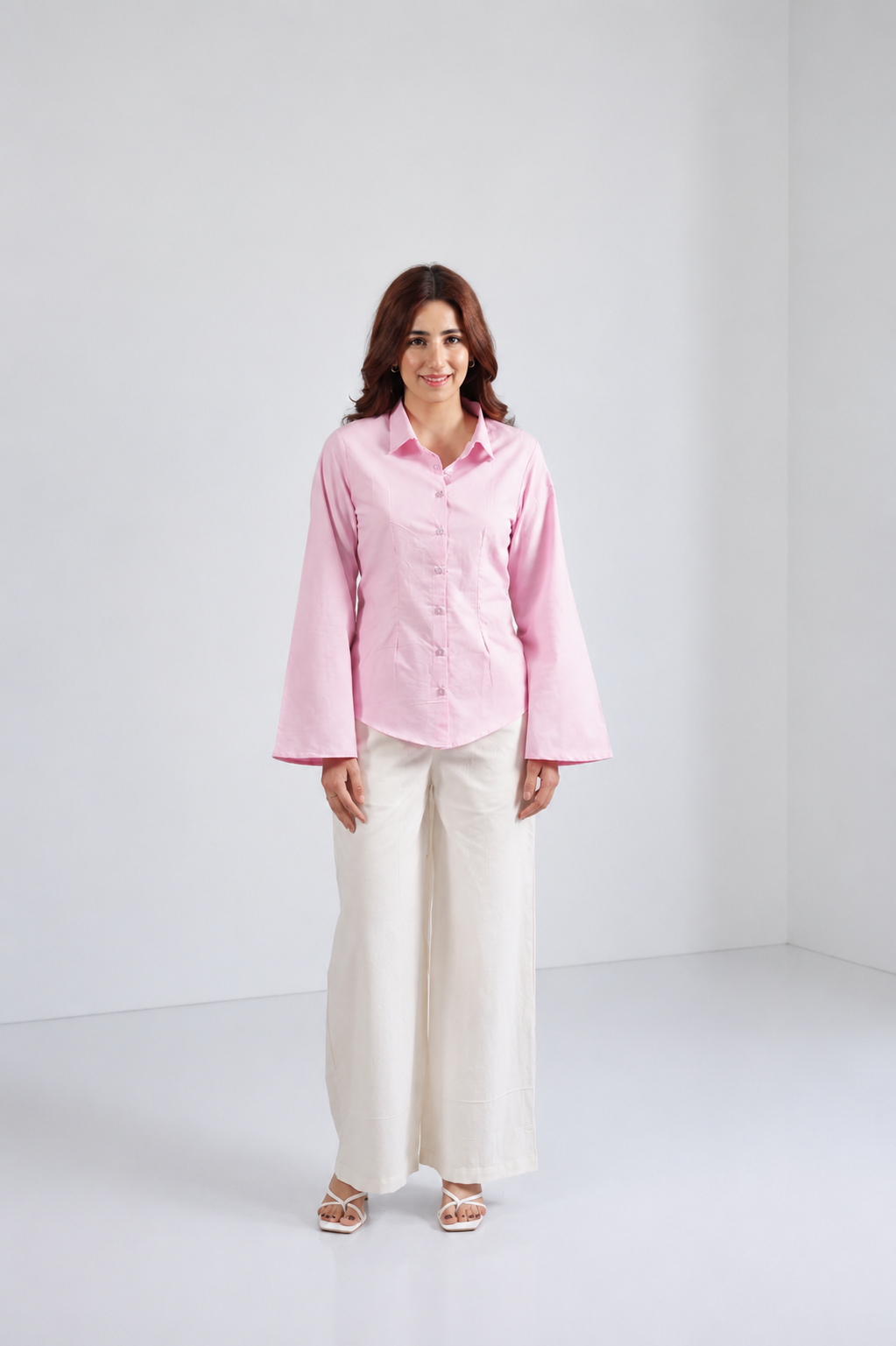 Women Pink Fitted Shirt