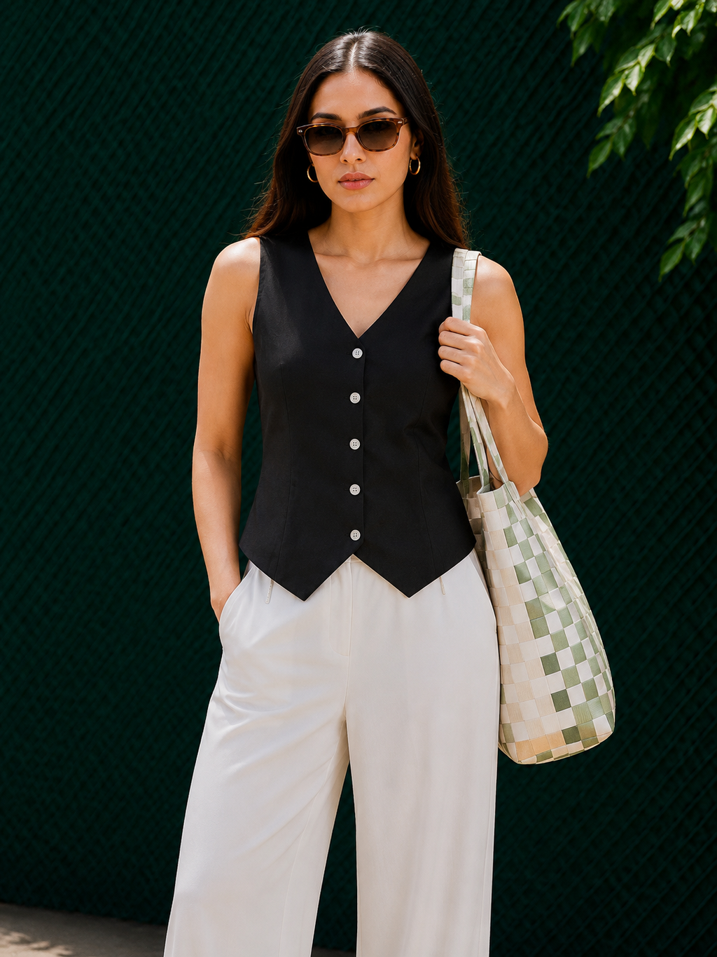 Black Plain Waist Coat