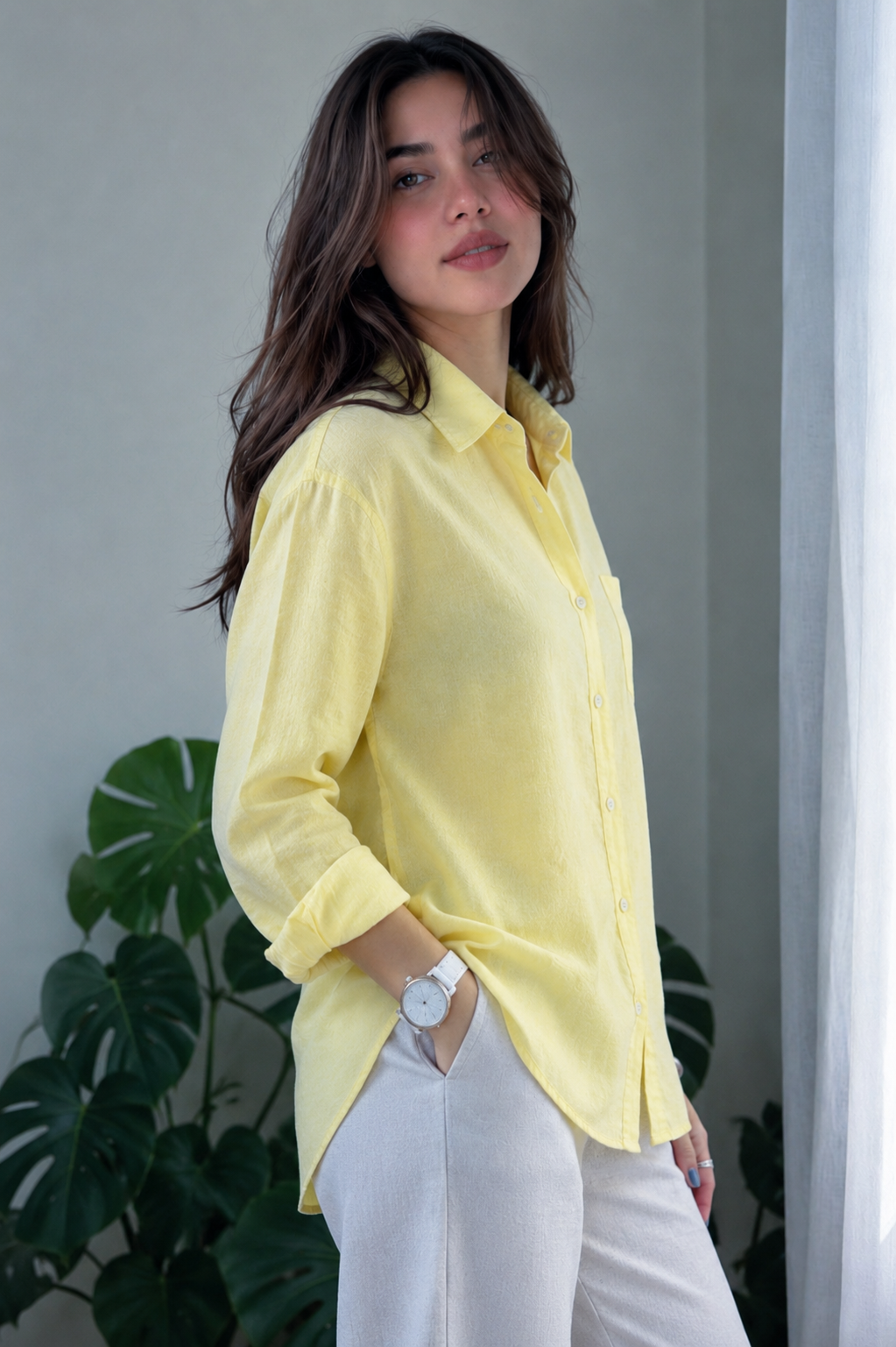 Butter Yellow Loose Shirt