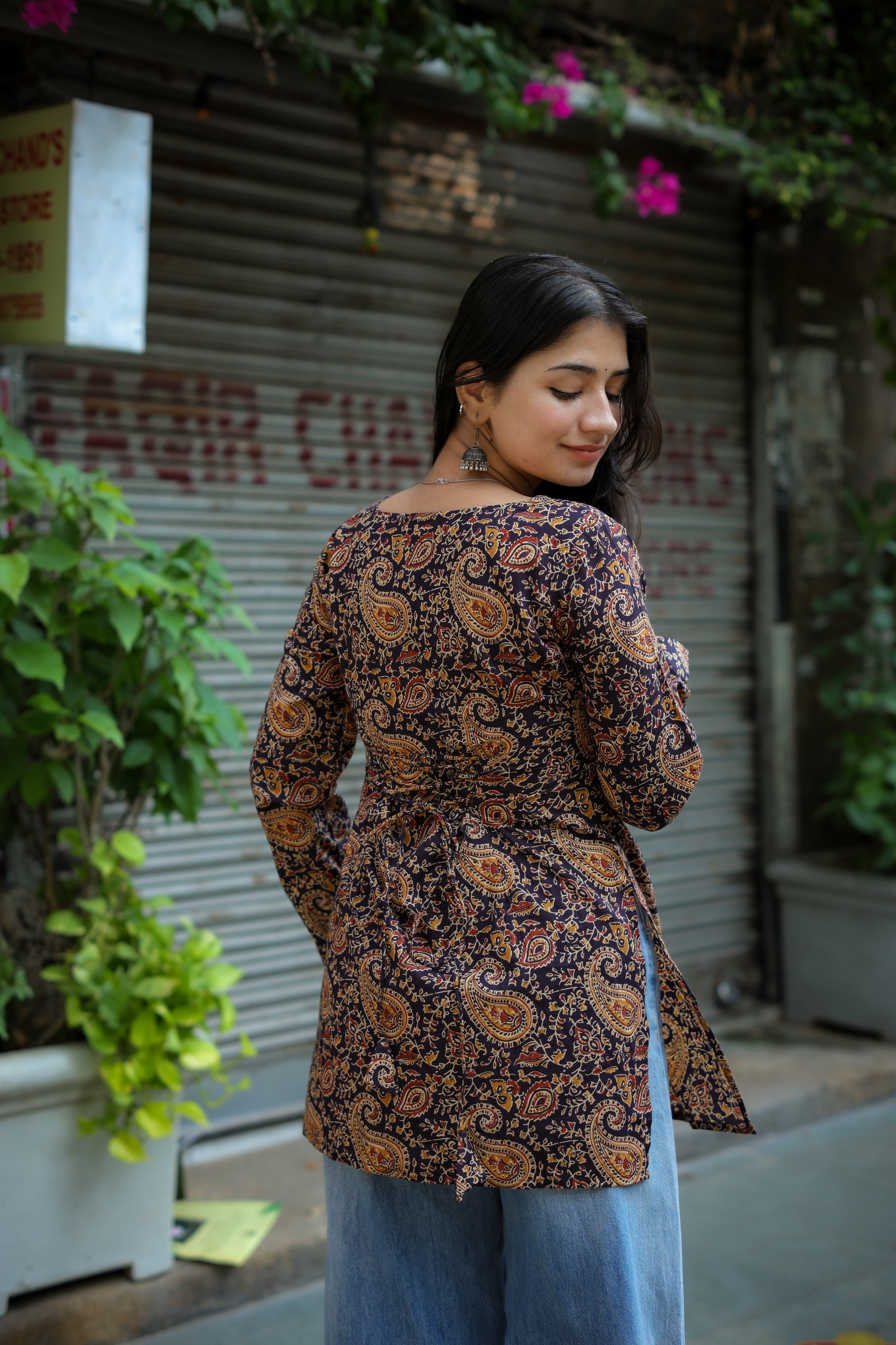 Maskali Hand block Short Kurti