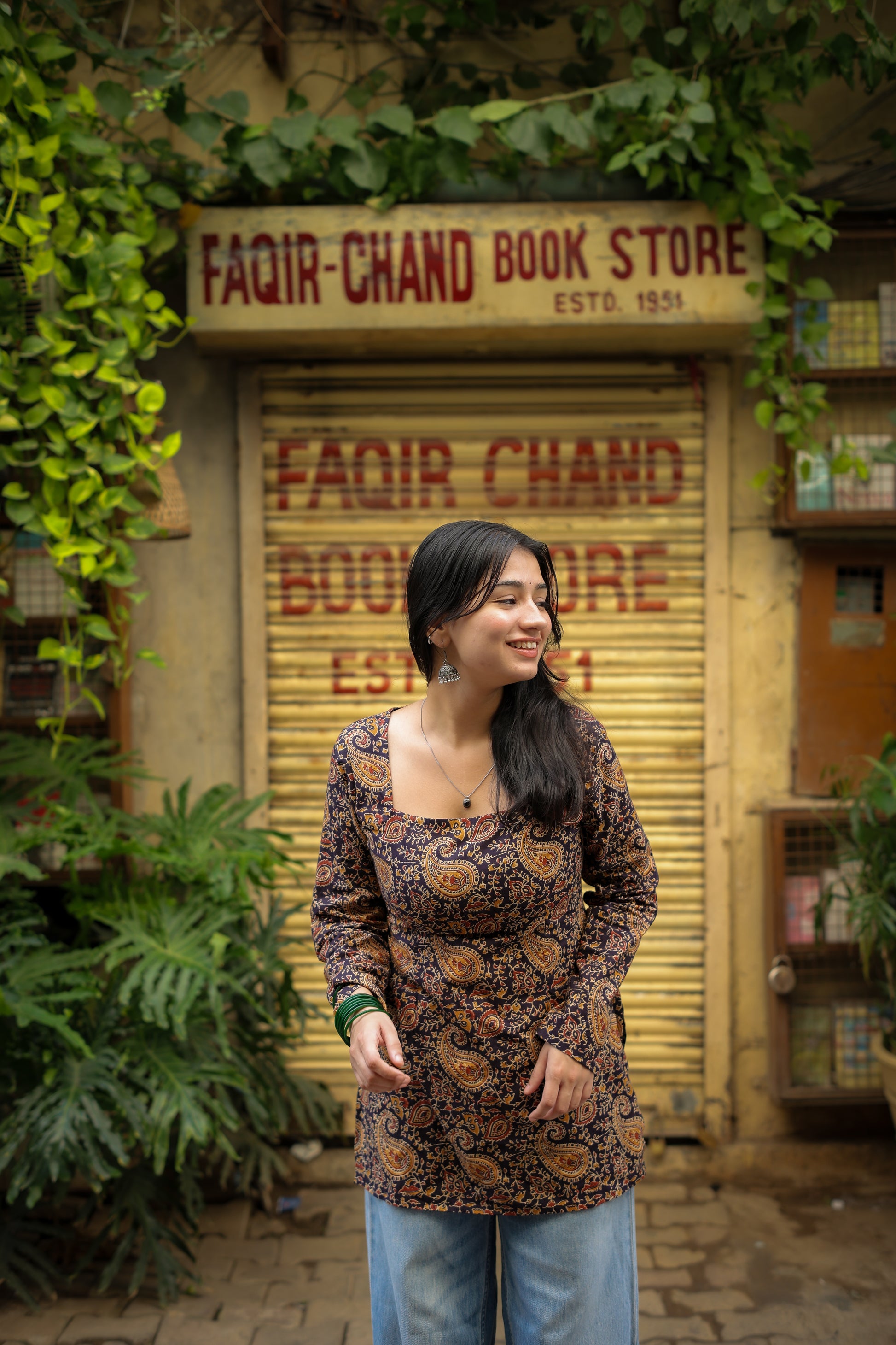 Maskali Hand block Short Kurti