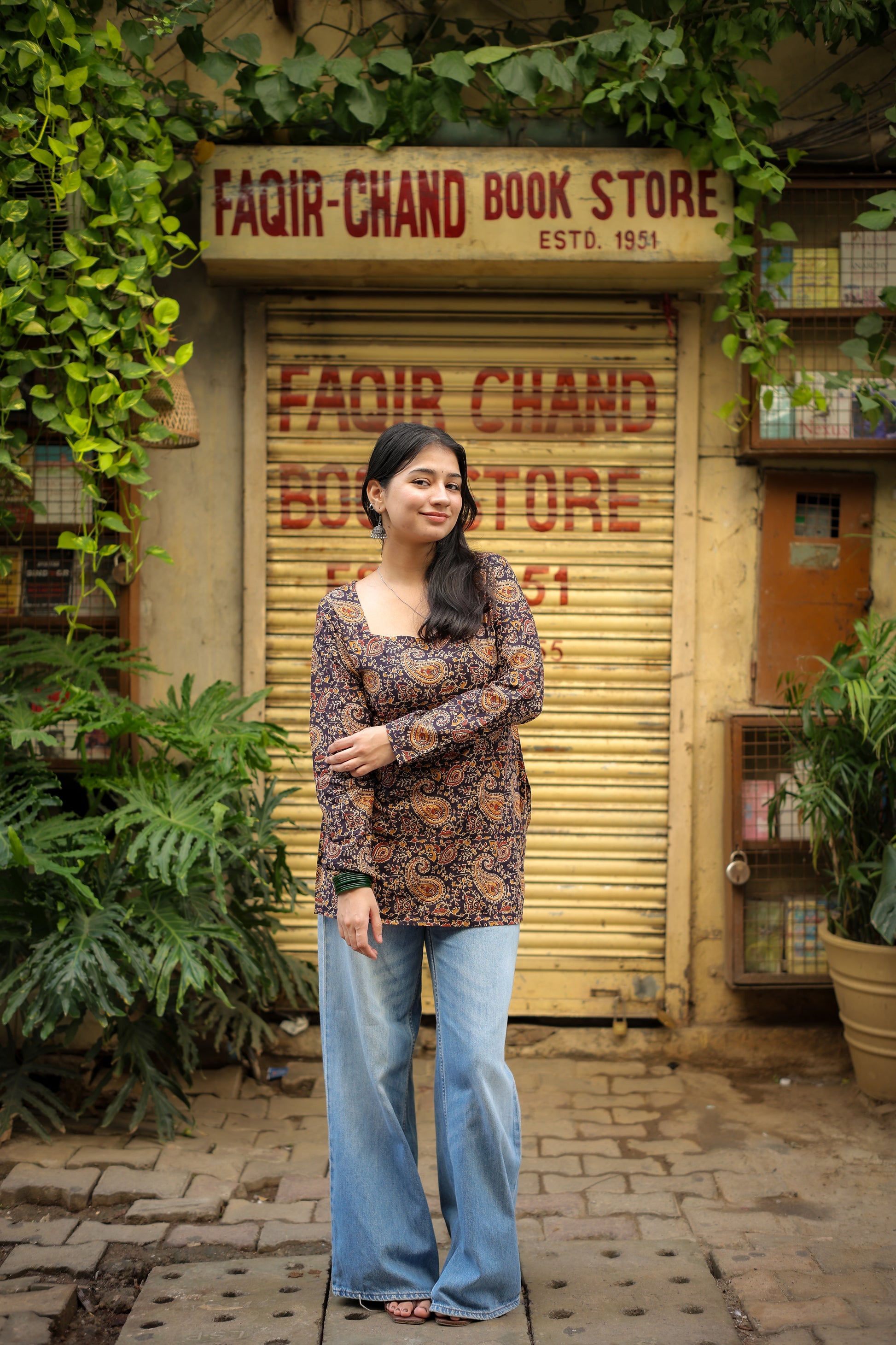 Maskali Hand block Short Kurti