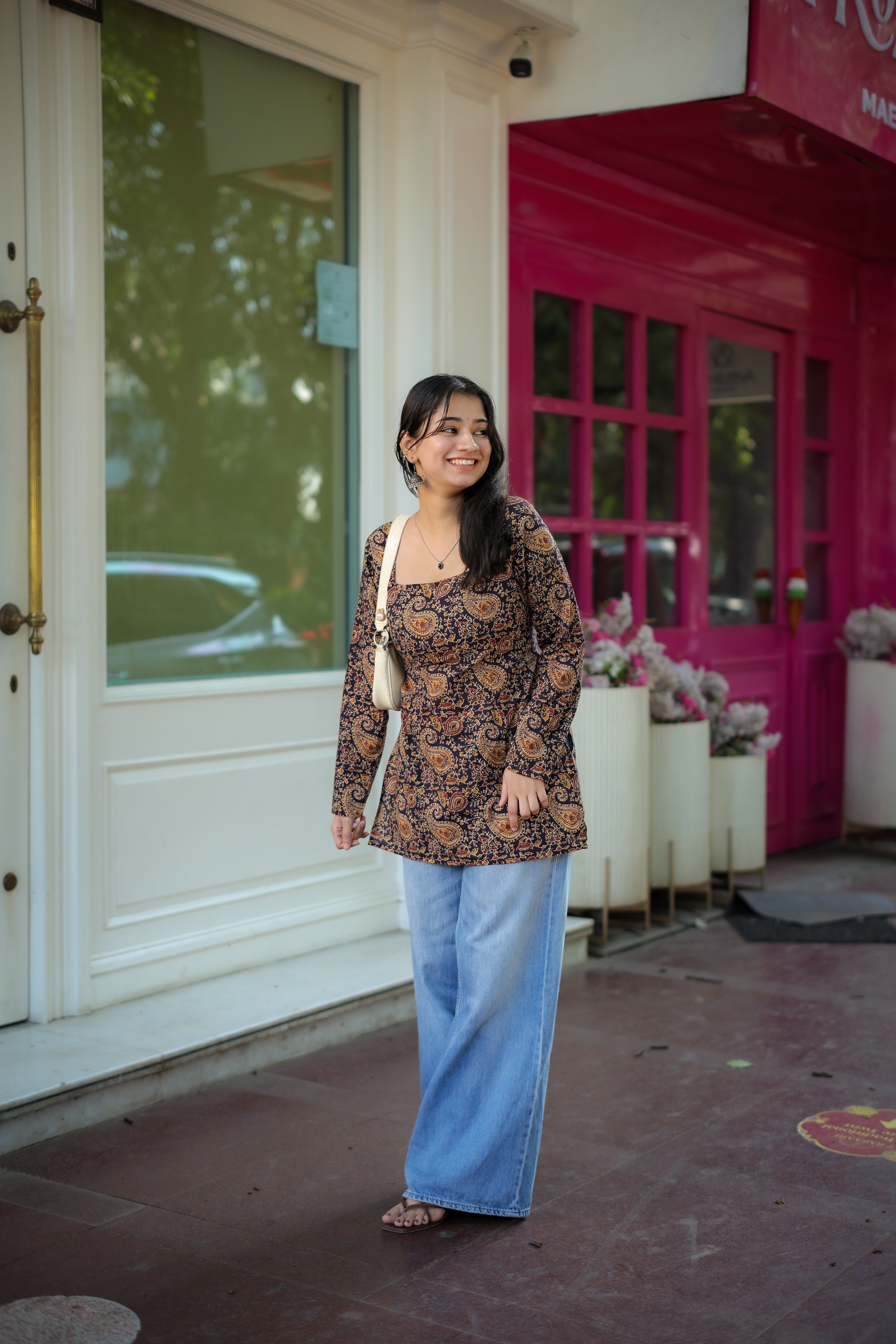 Maskali Hand block Short Kurti