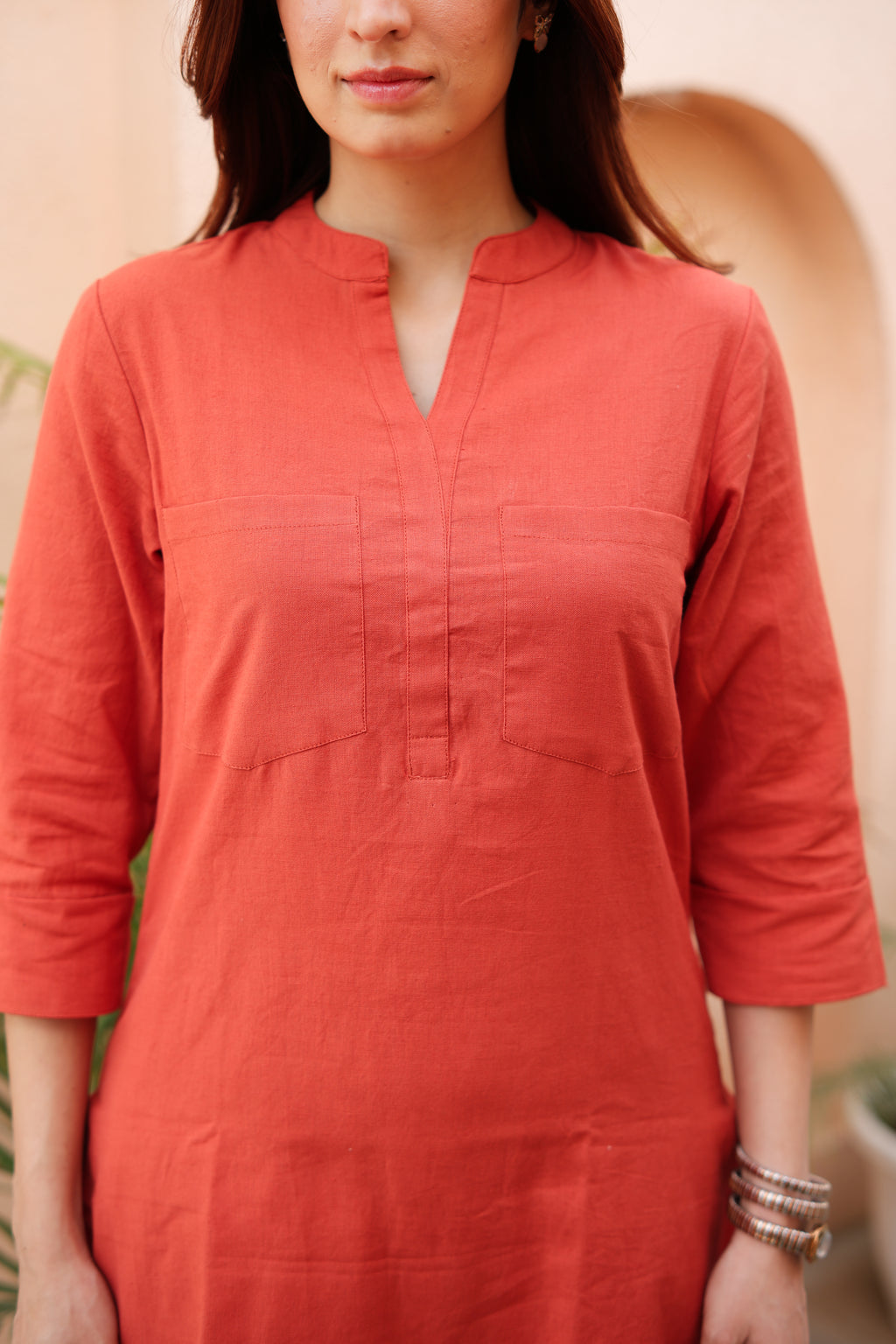 Orange Kurta Co-ord Set