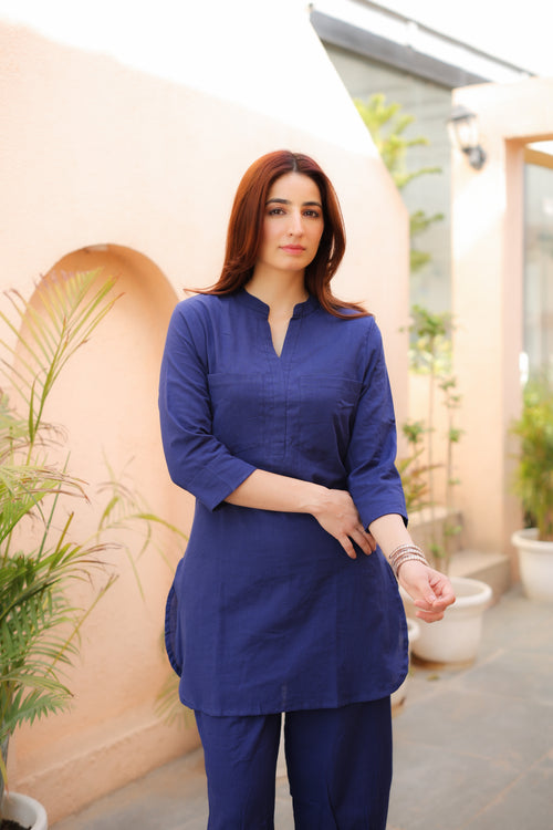Blue Kurta Co-ord Set