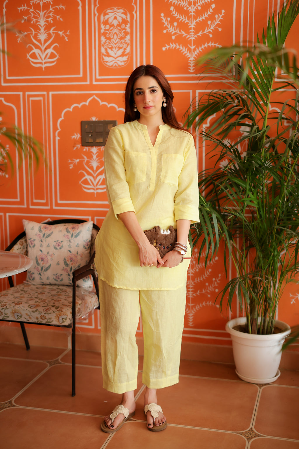 Butter Yellow Kurta Co-ord Set