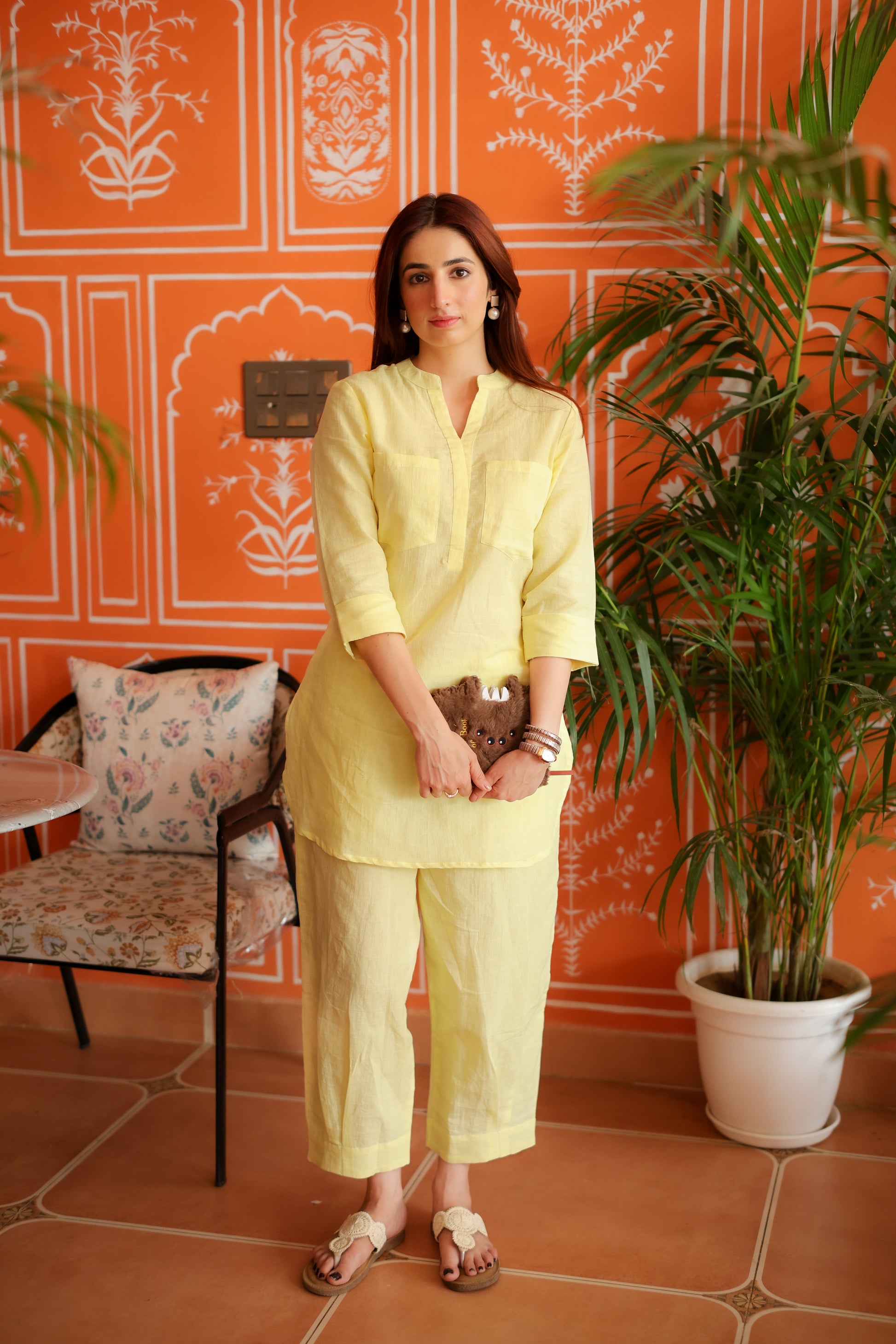 Butter Yellow Kurta Co-ord Set