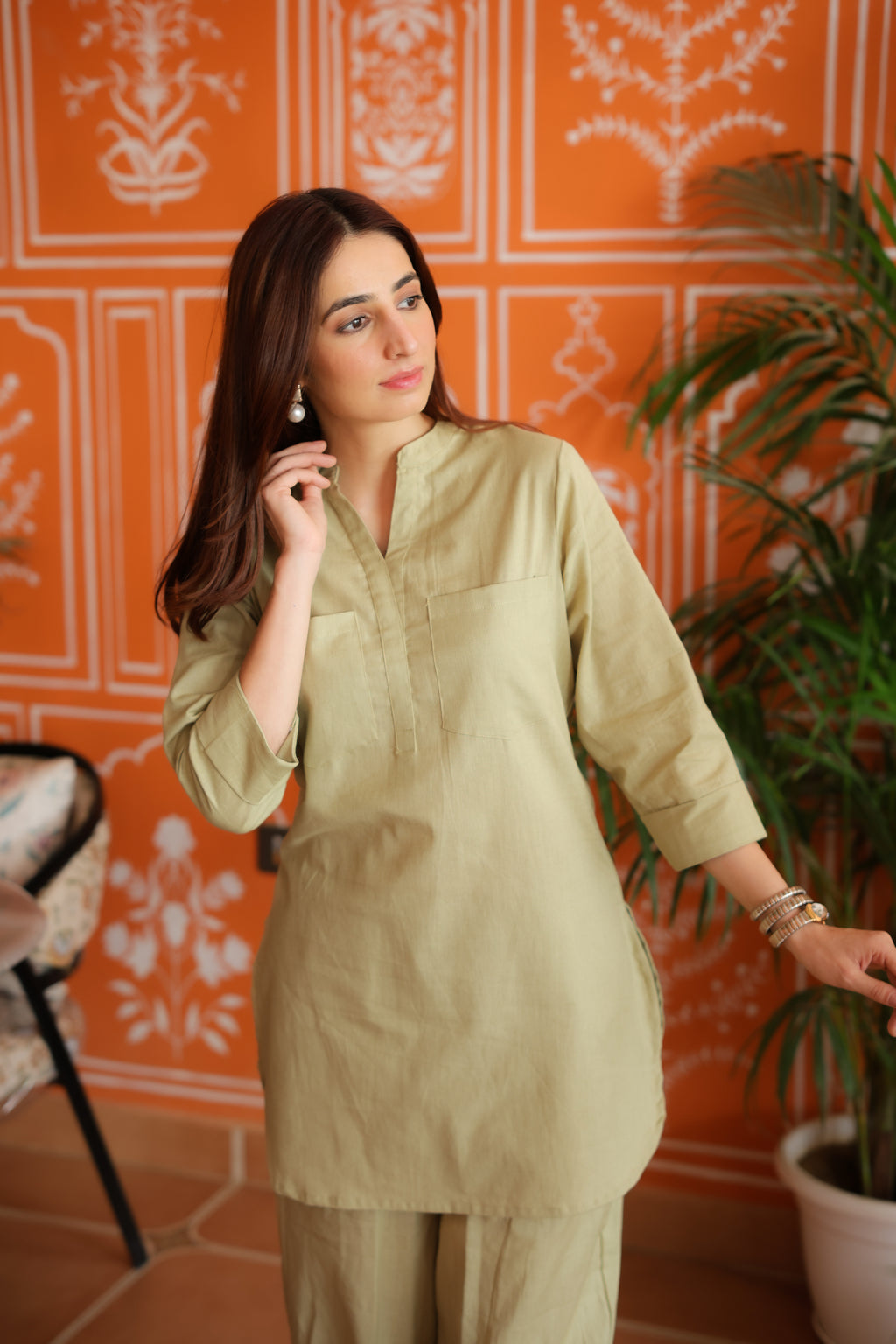 Gin Green Kurta Co-ord Set