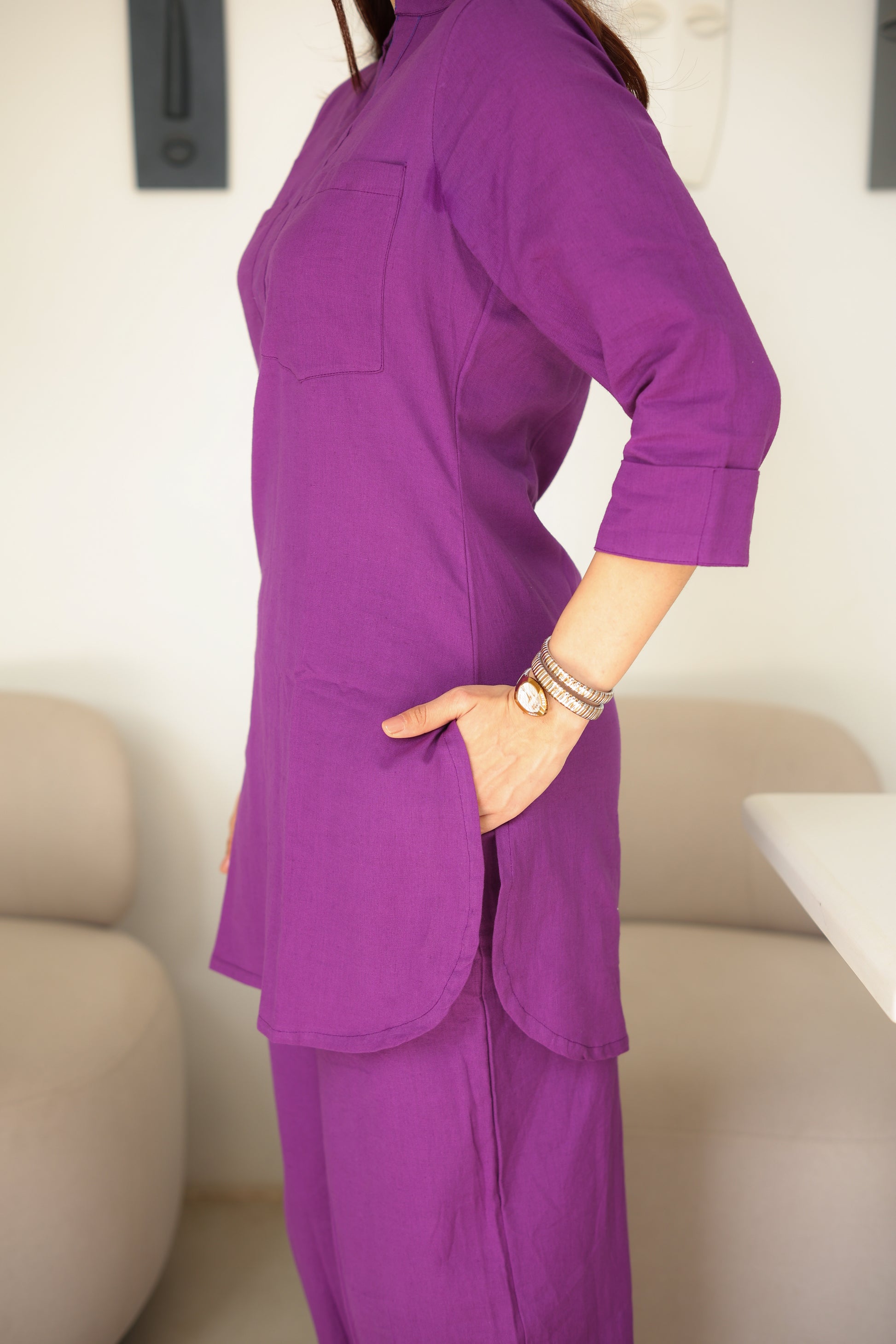 Purple Kurta Co-ord Set
