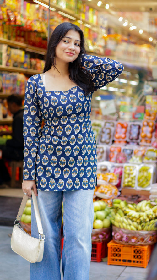 Bela Blue Short Kurti