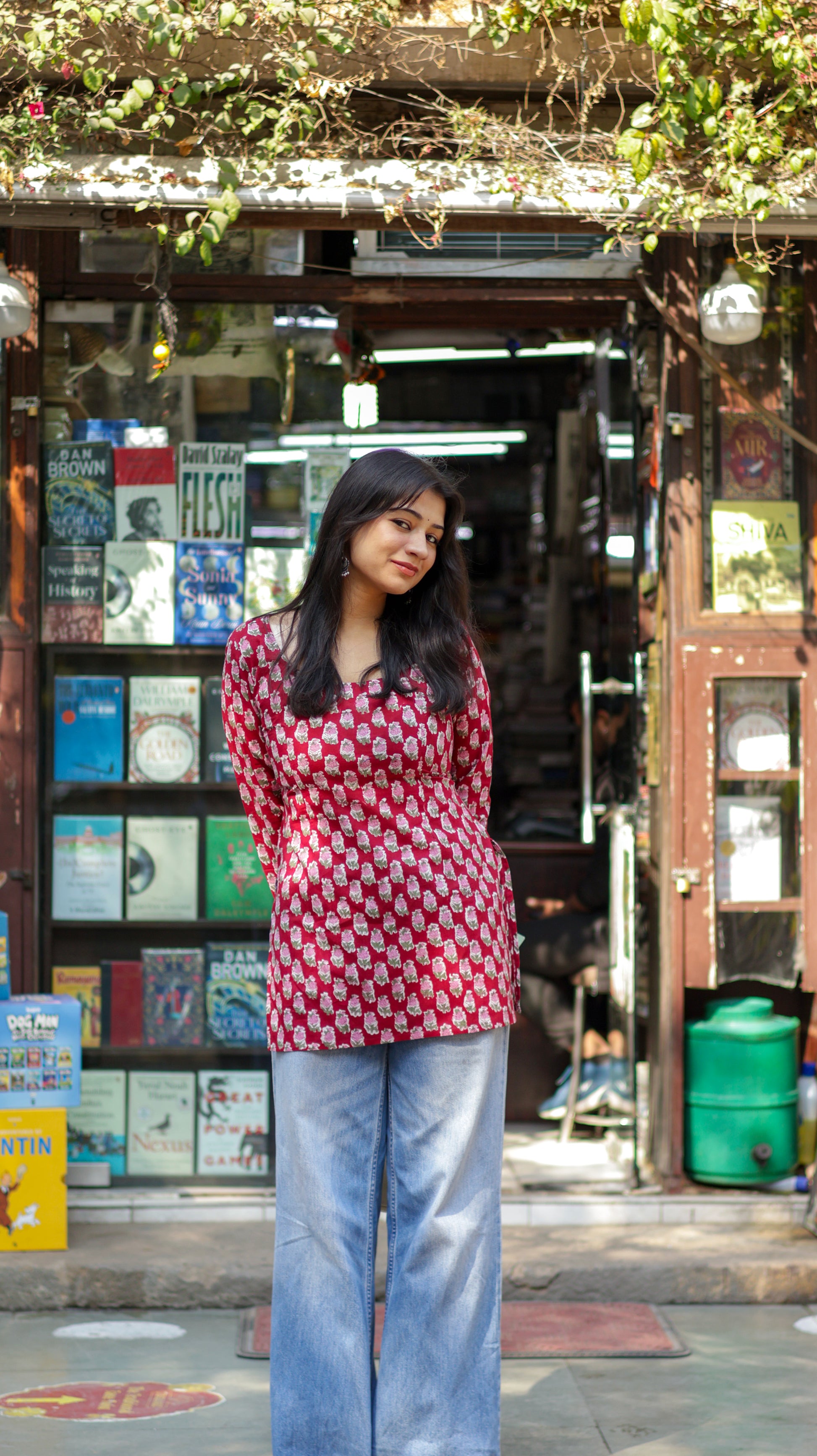 Gulnar Red Short Kurti