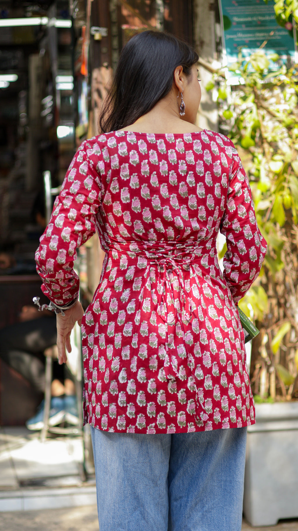 Gulnar Red Short Kurti