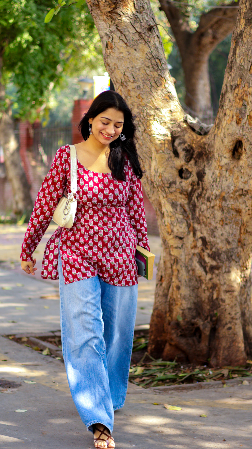 Gulnar Red Short Kurti