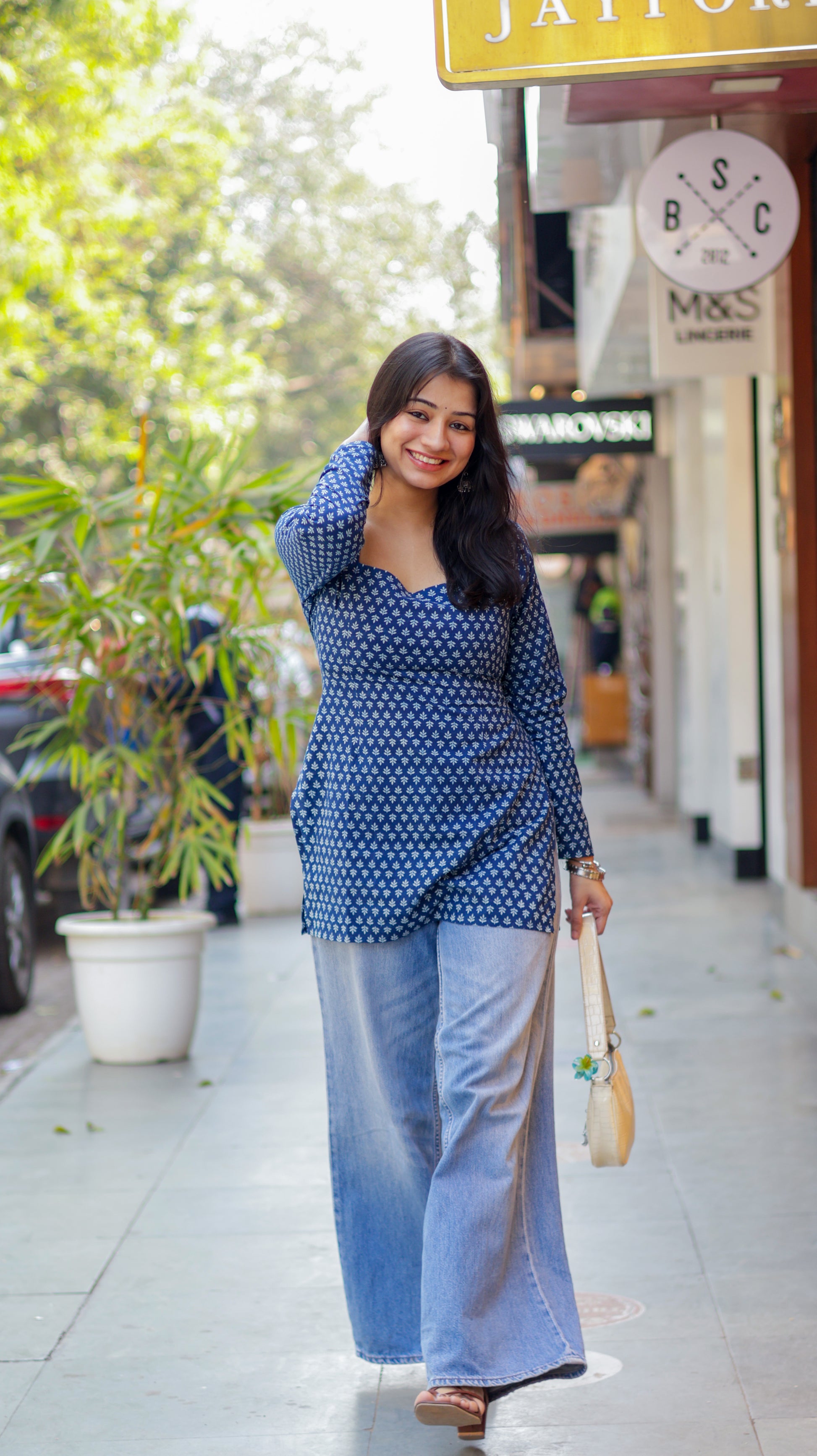 Rimjim Indigo Short Kurti