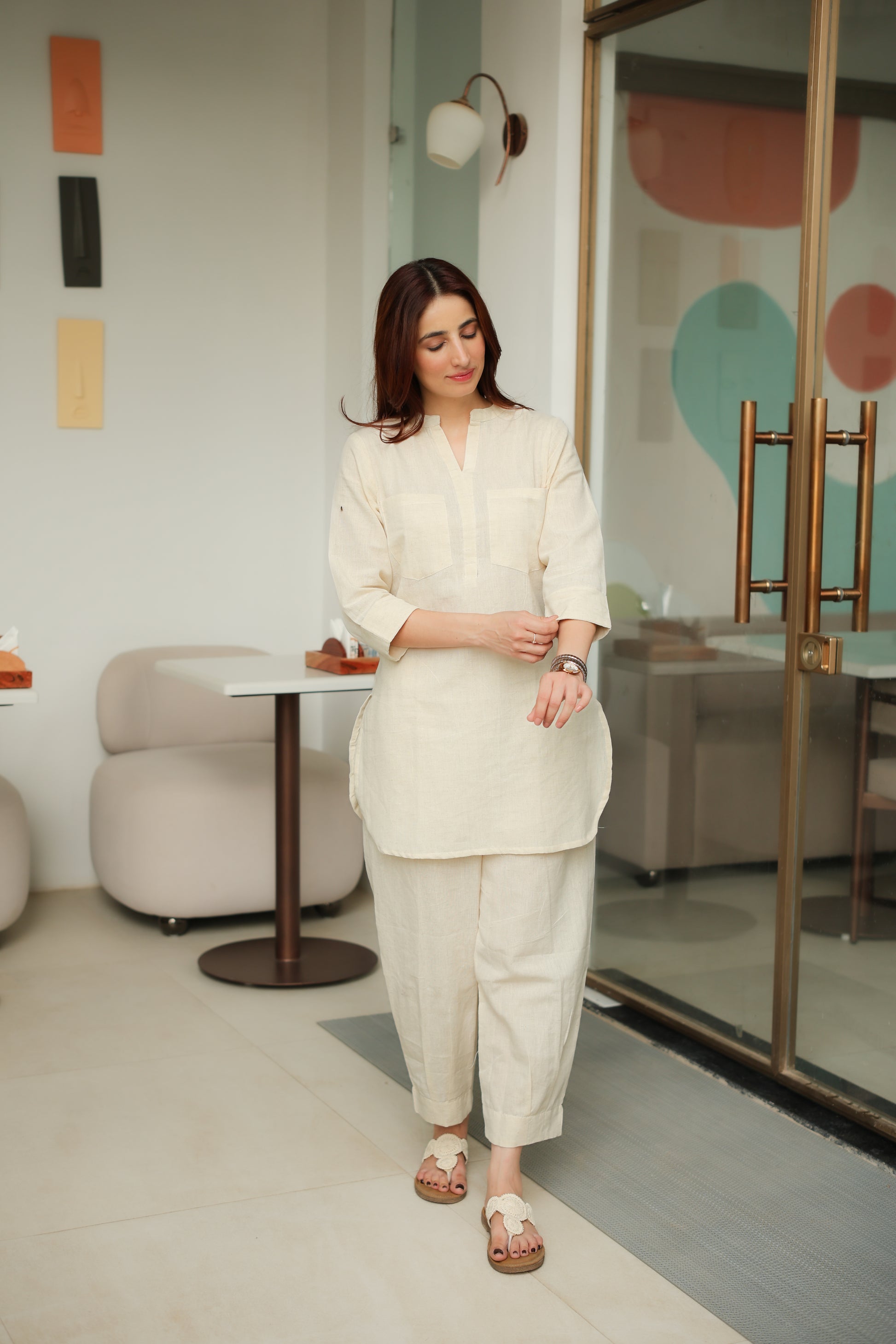 Ivory Pearl Kurta Co-ord Set