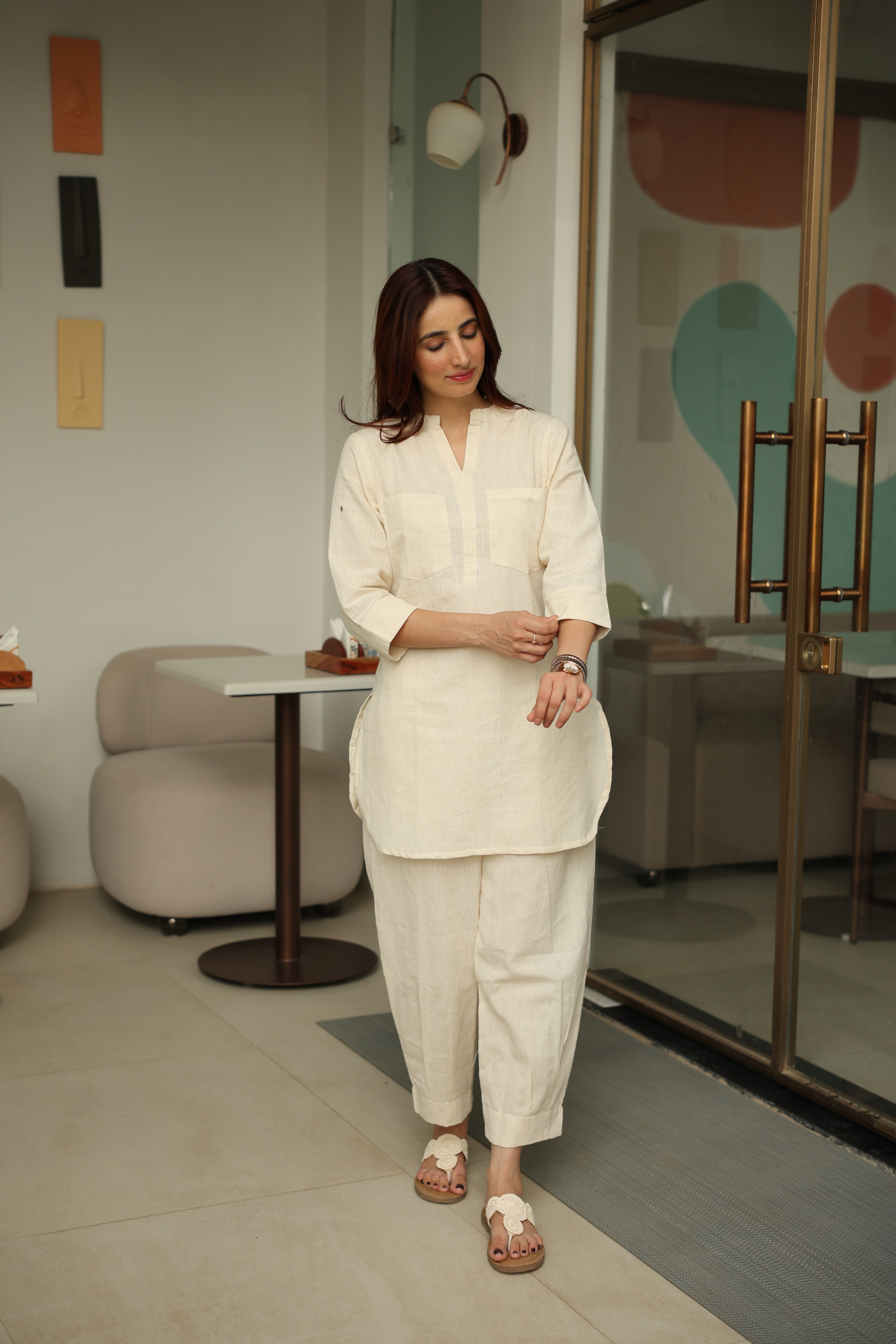 Ivory Pearl Kurta Co-ord Set