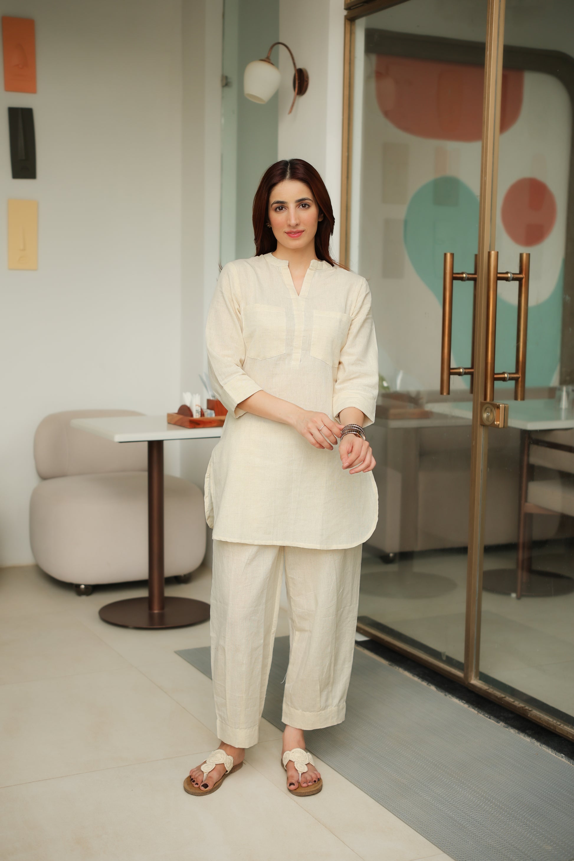 Ivory Pearl Kurta Co-ord Set