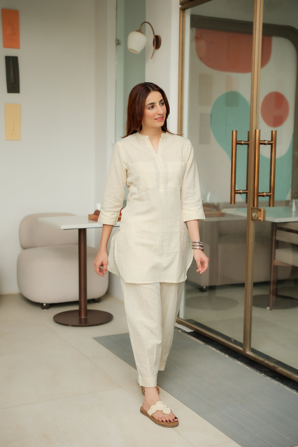 Ivory Pearl Kurta Co-ord Set