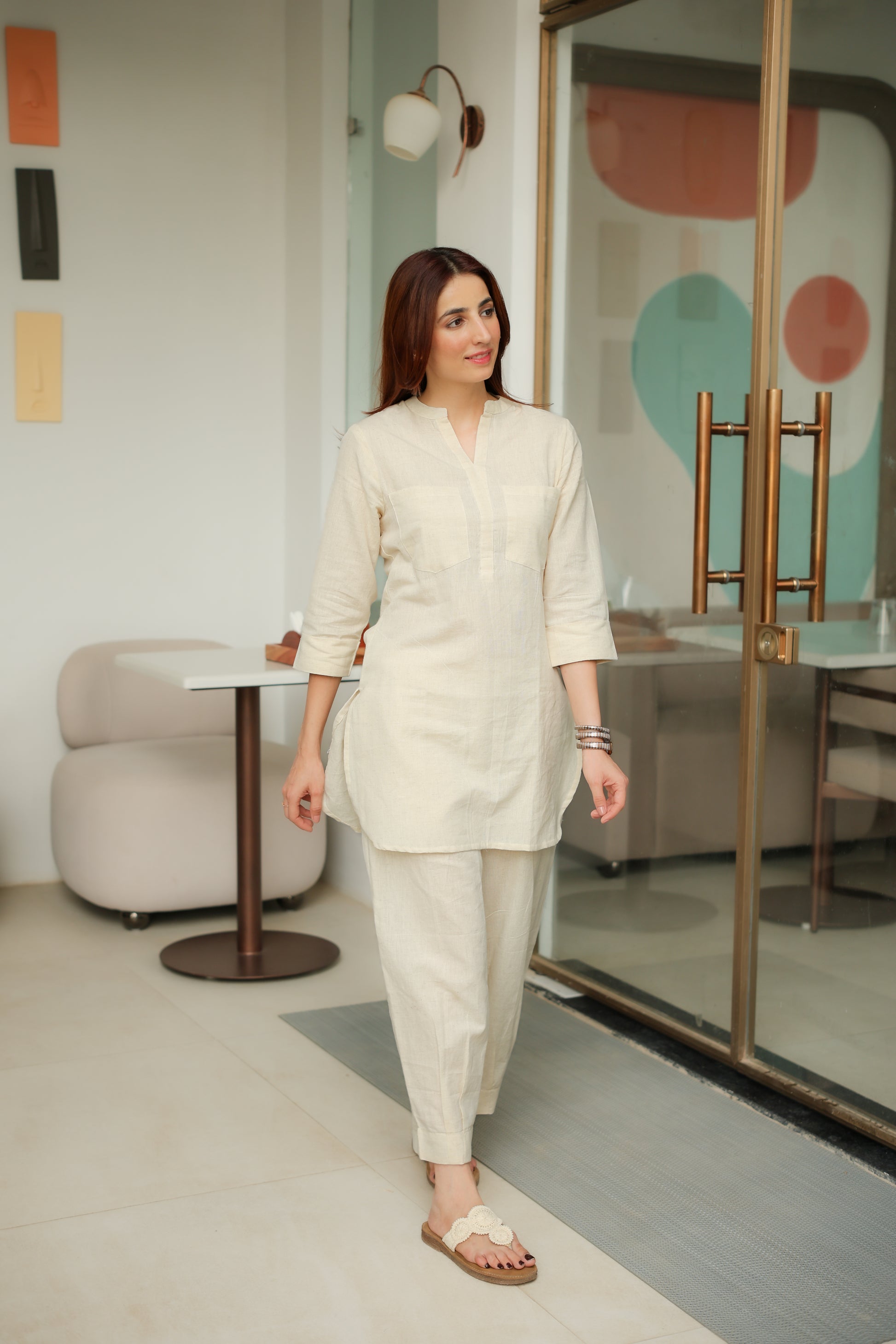 Ivory Pearl Kurta Co-ord Set