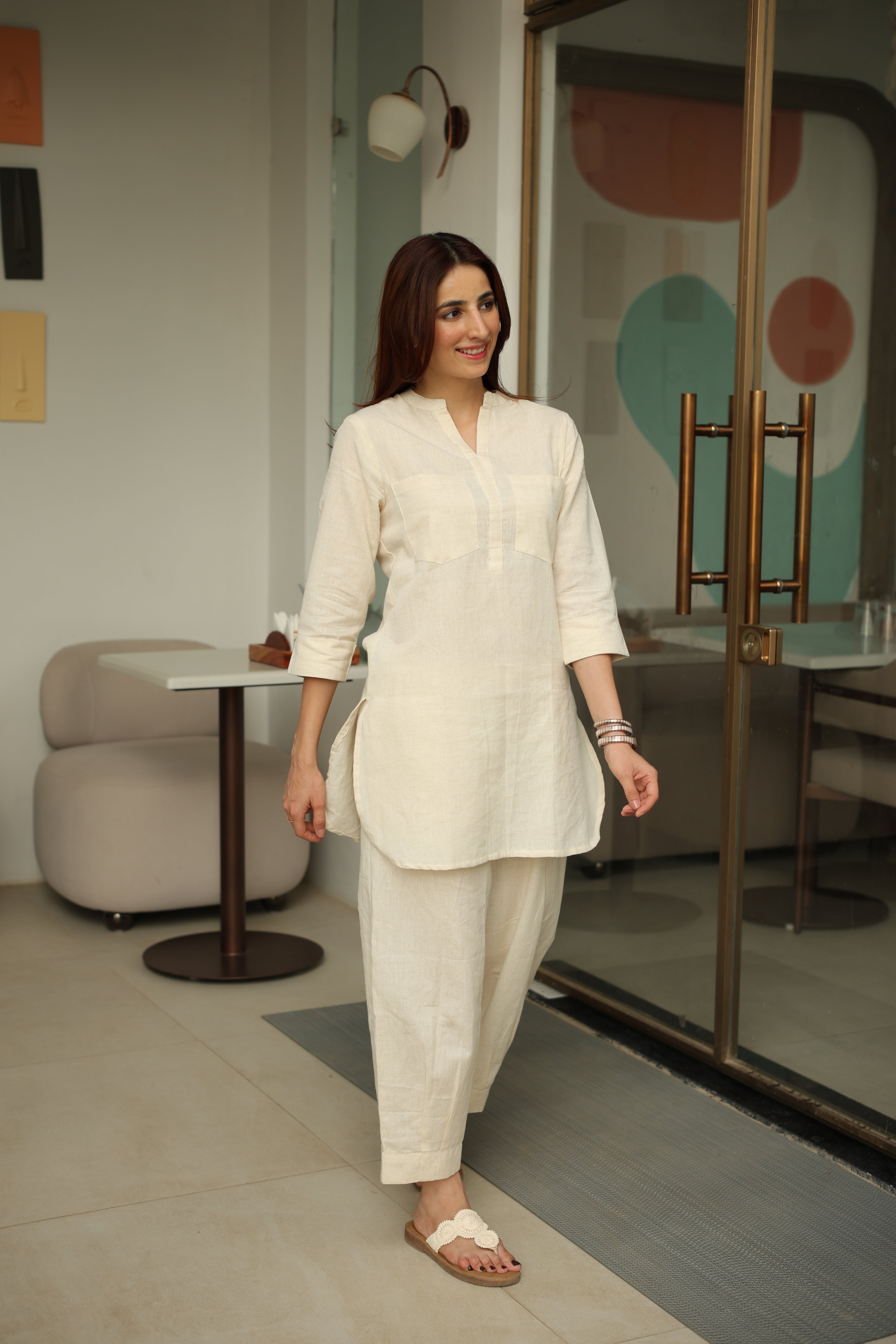 Ivory Pearl Kurta Co-ord Set