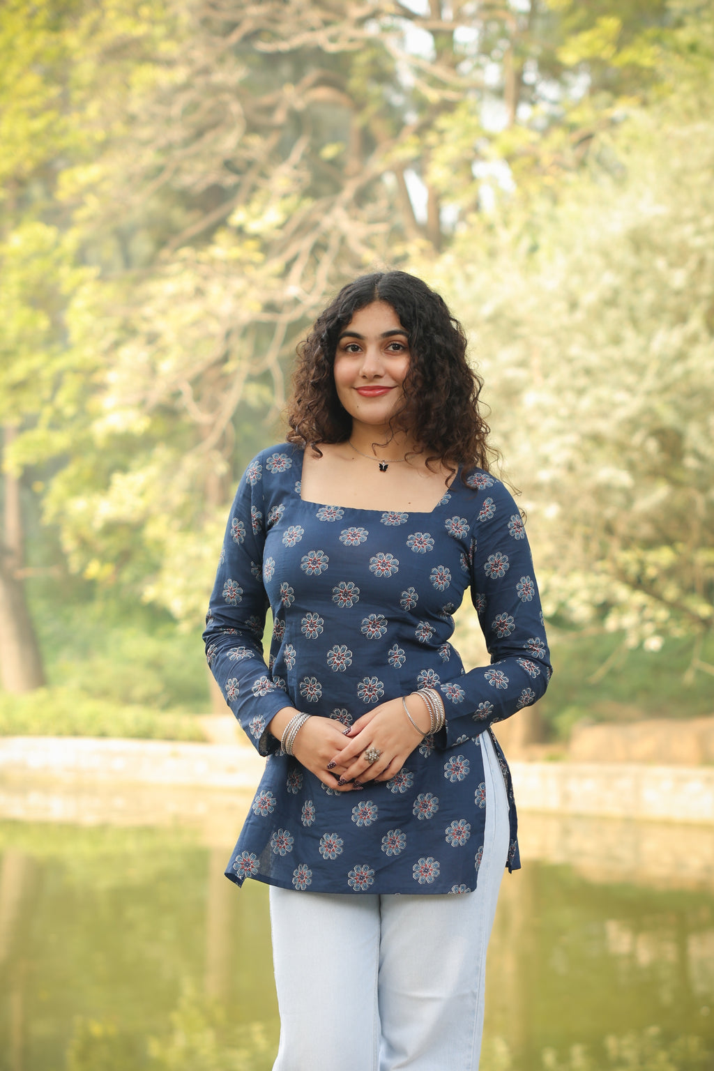 Nayra Blue Short Kurti