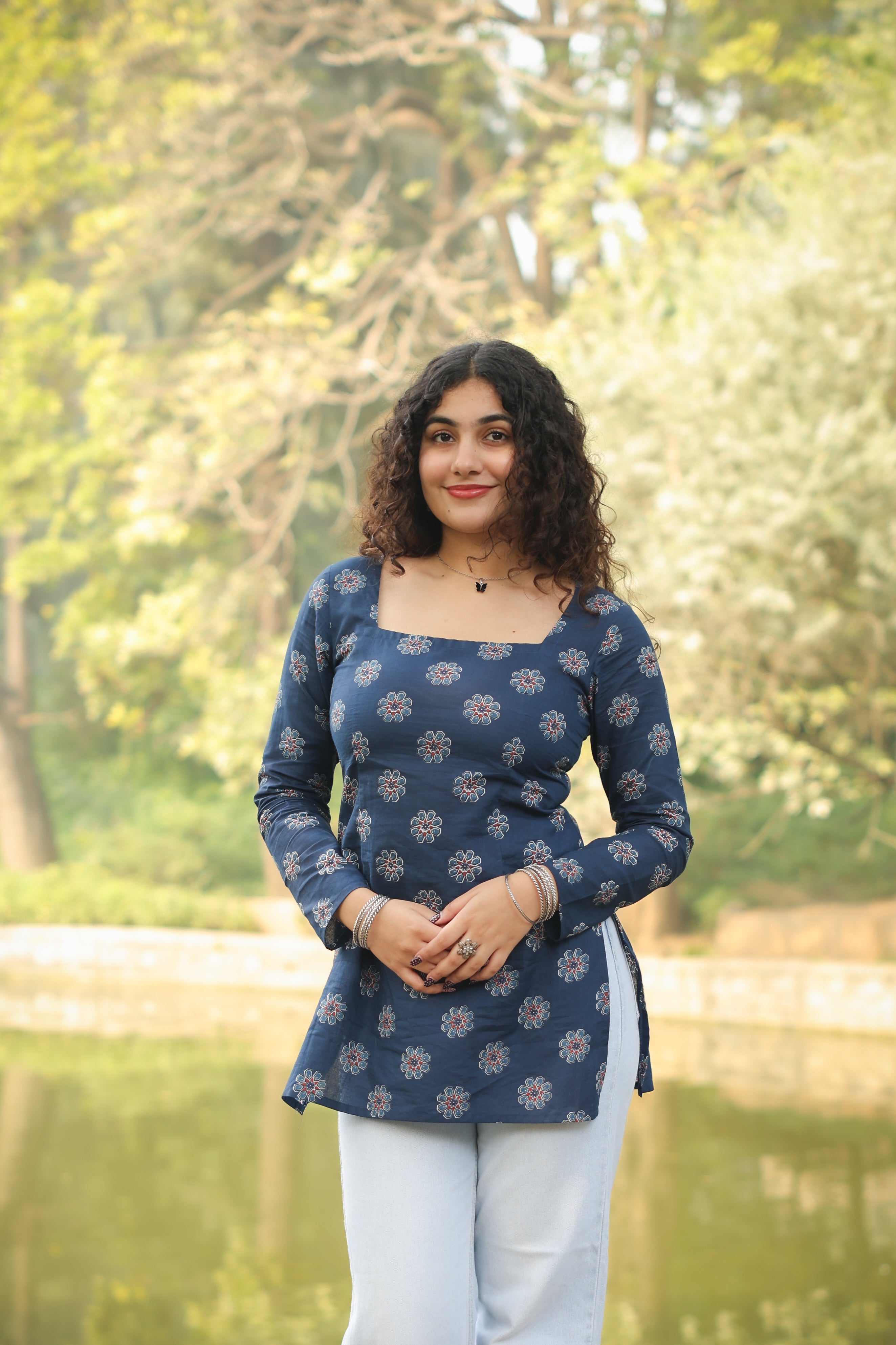 Nayra Blue Short Kurti