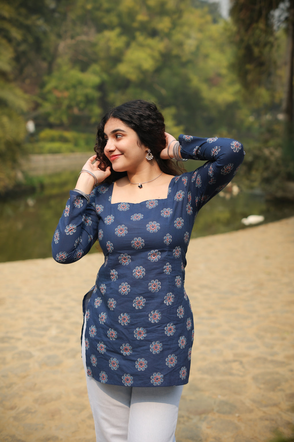 Nayra Blue Short Kurti