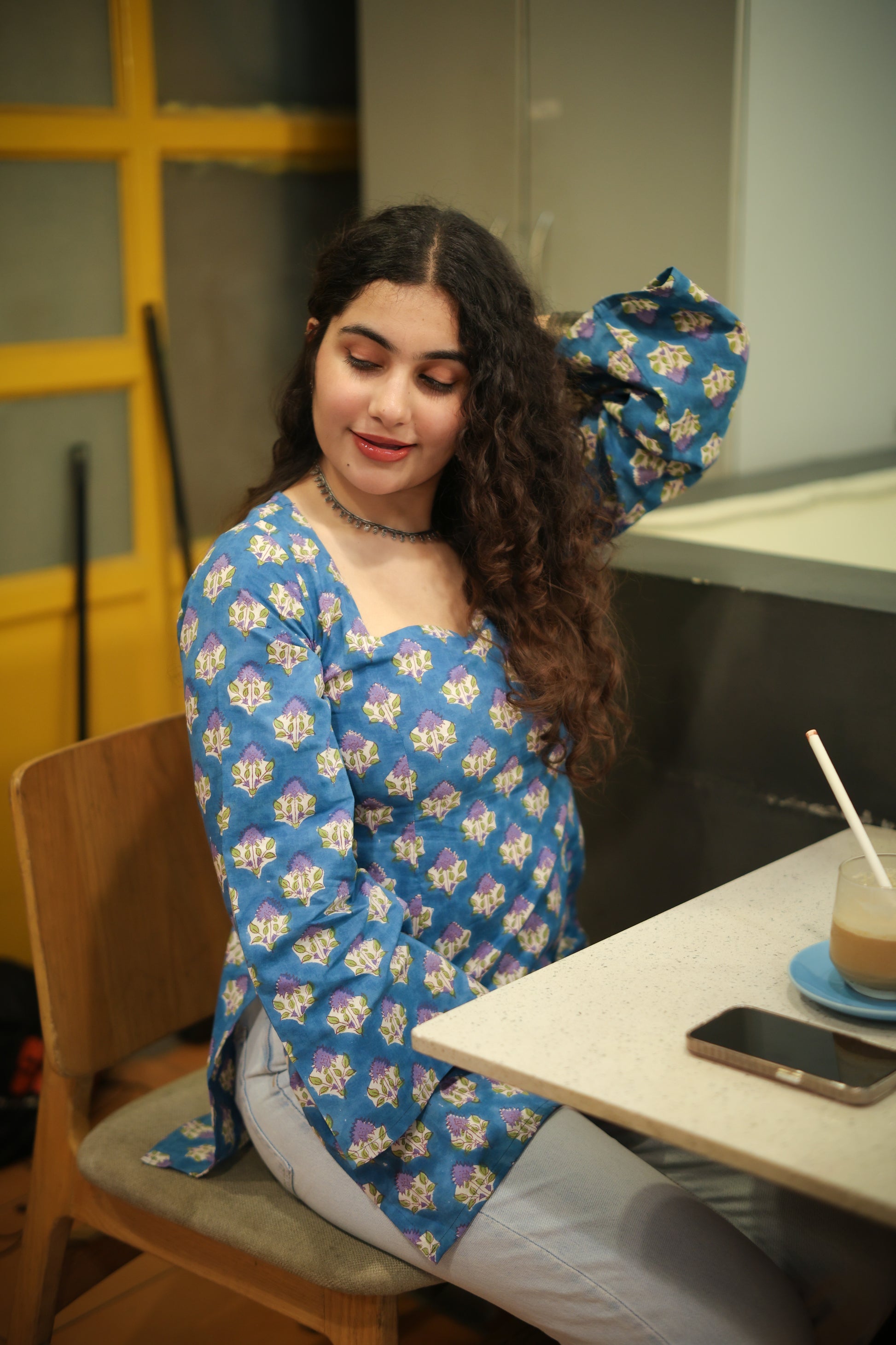 Ruhi Hand Block Short Kurti