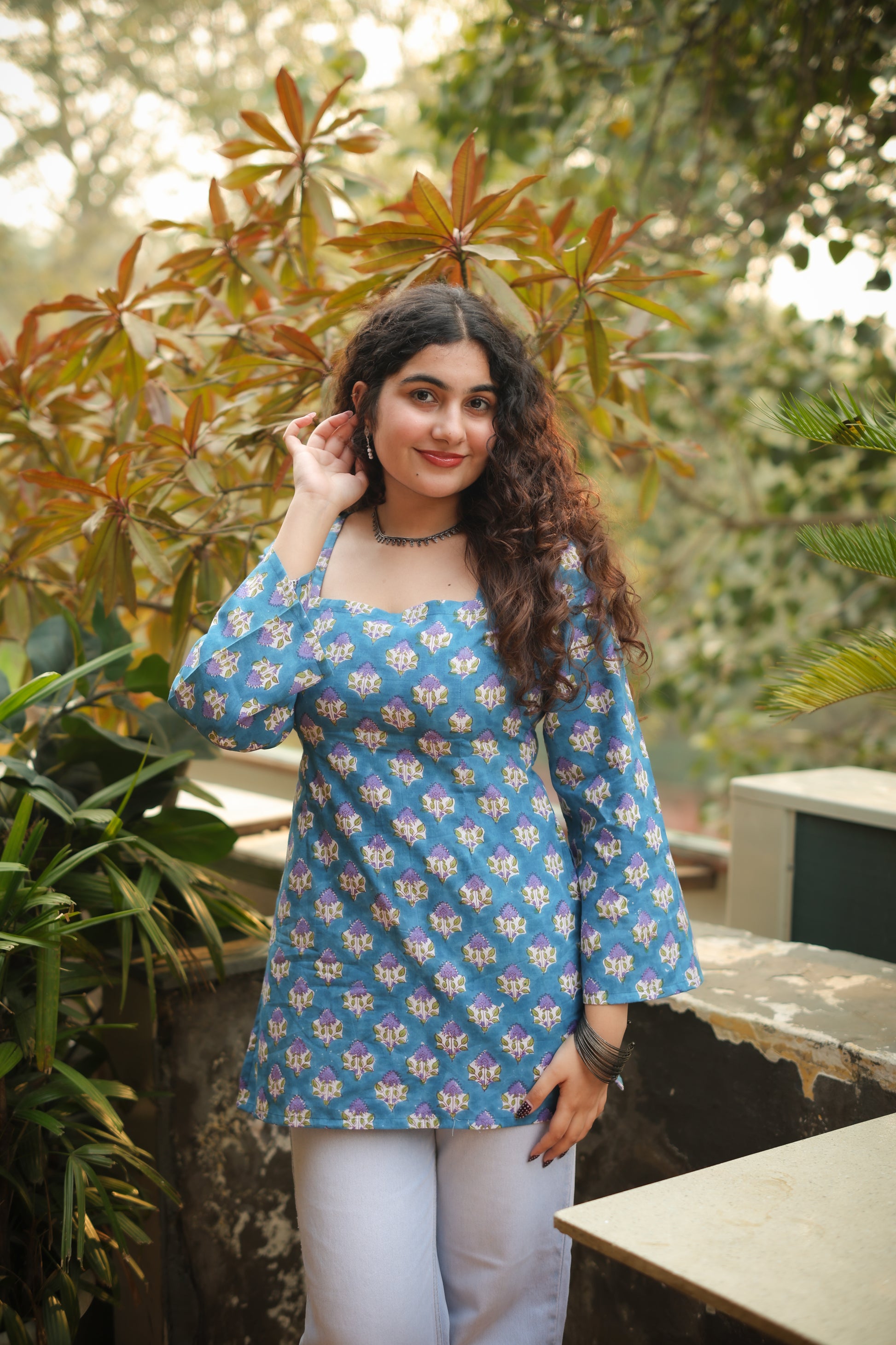 Ruhi Hand Block Short Kurti