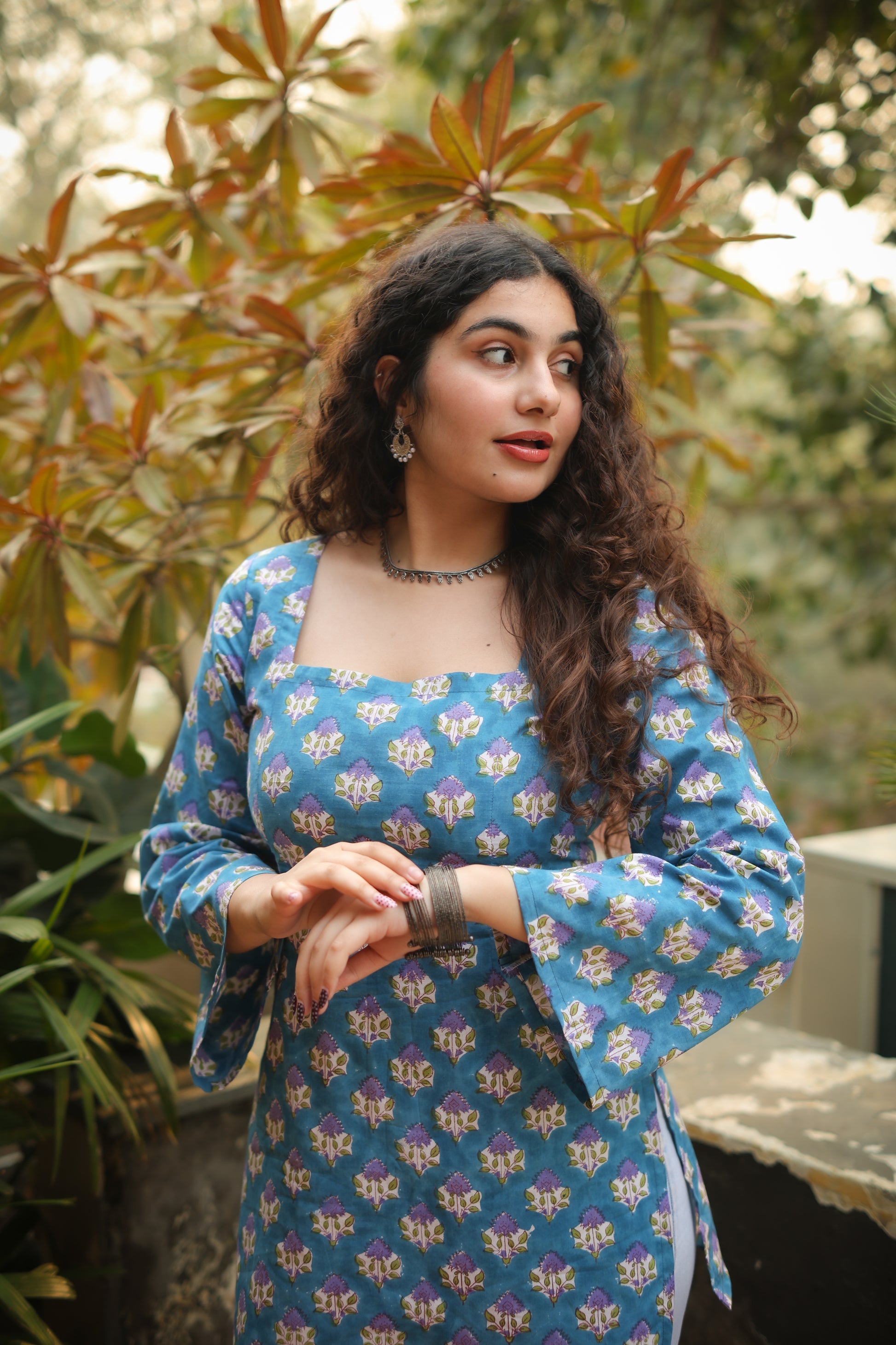 Ruhi Hand Block Short Kurti