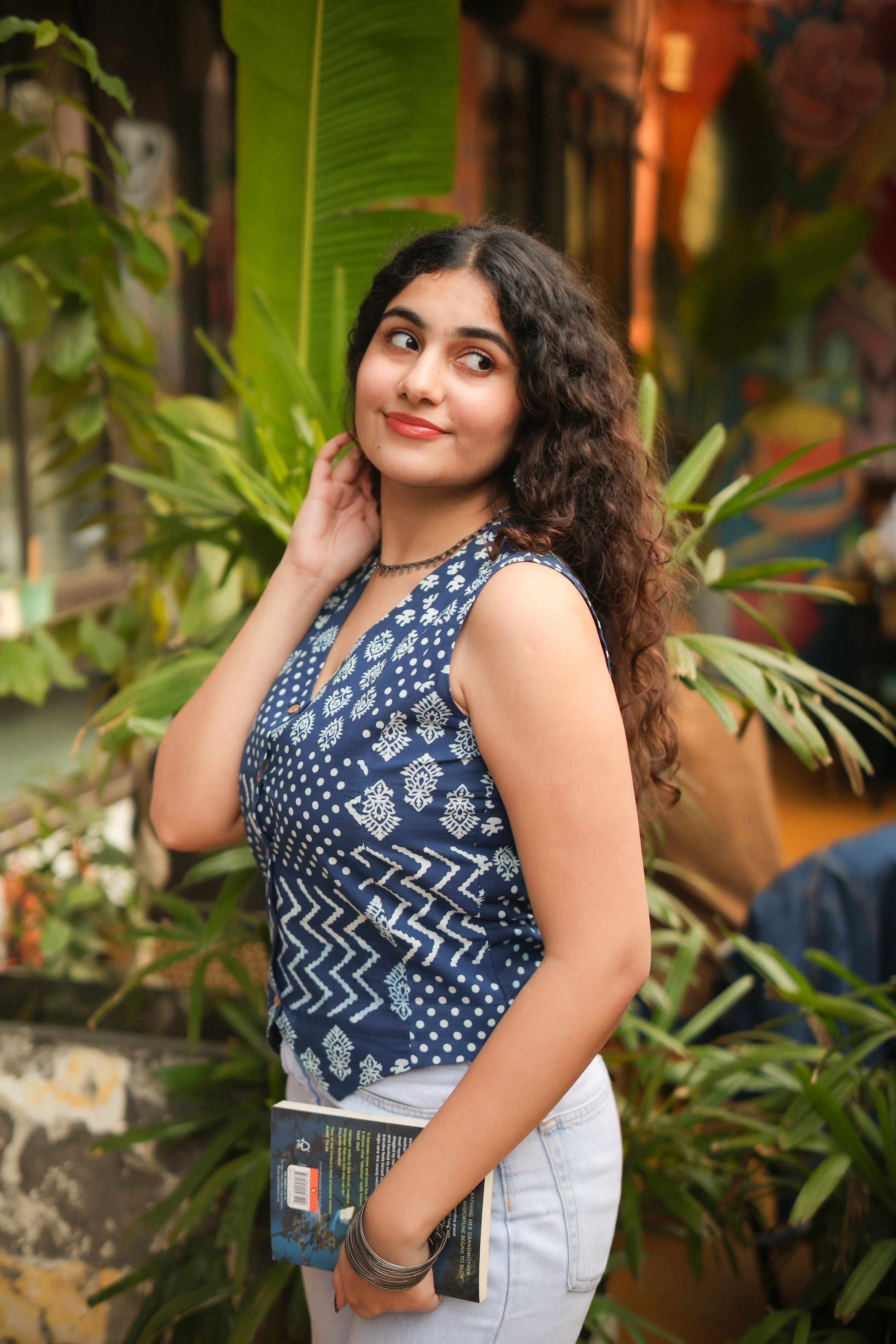Waistcoat Indigo Handblock