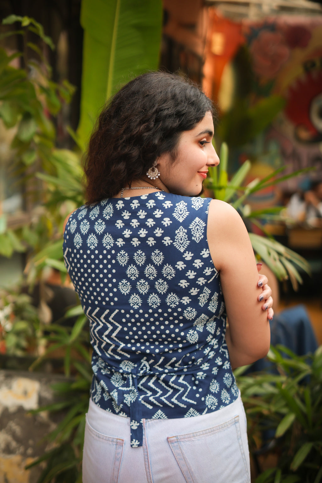 Waistcoat Indigo Handblock