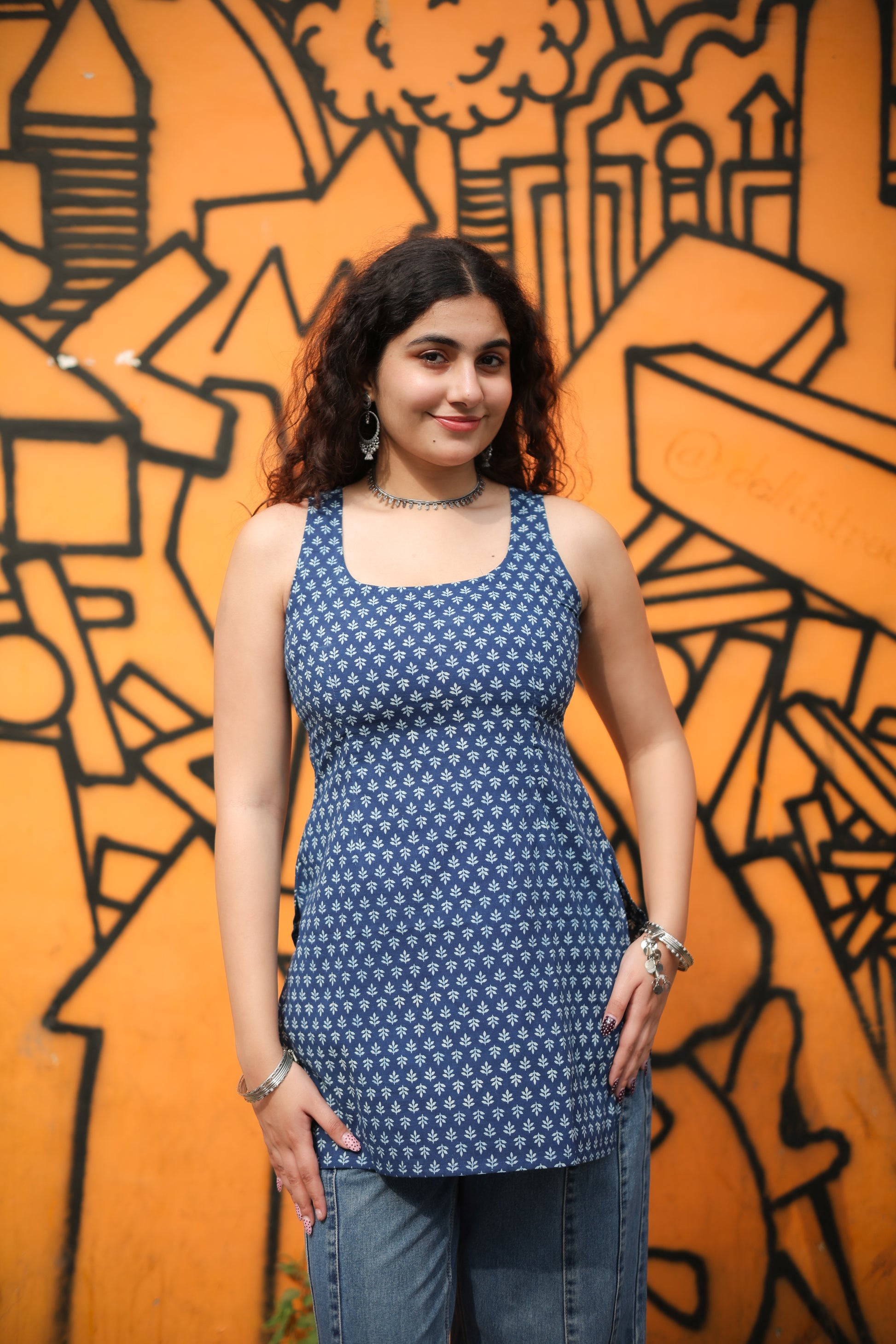 Tara Indigo Short Kurti
