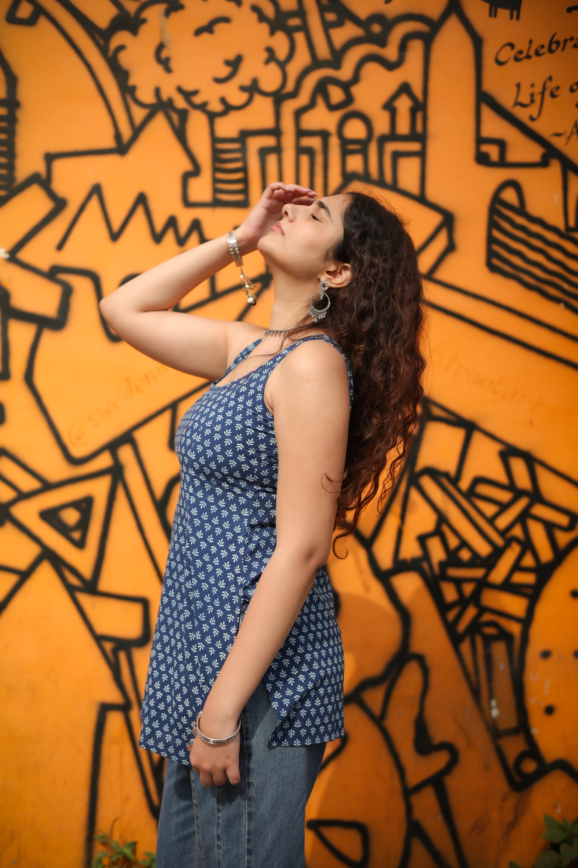 Tara Indigo Short Kurti