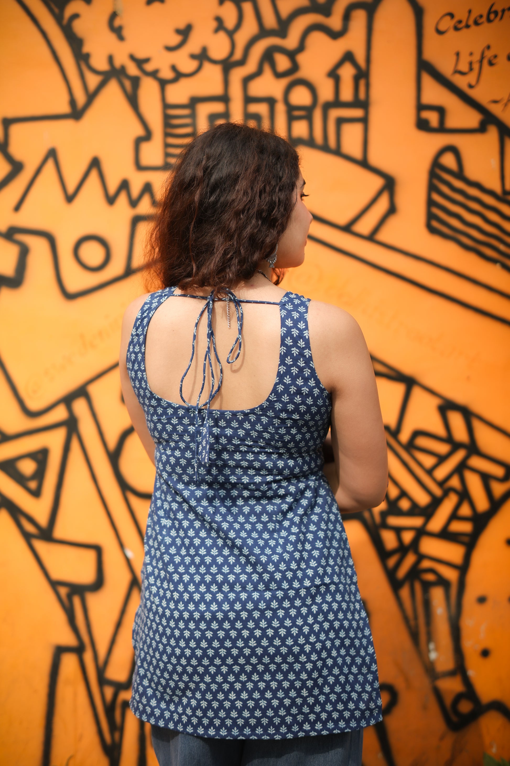 Tara Indigo Short Kurti