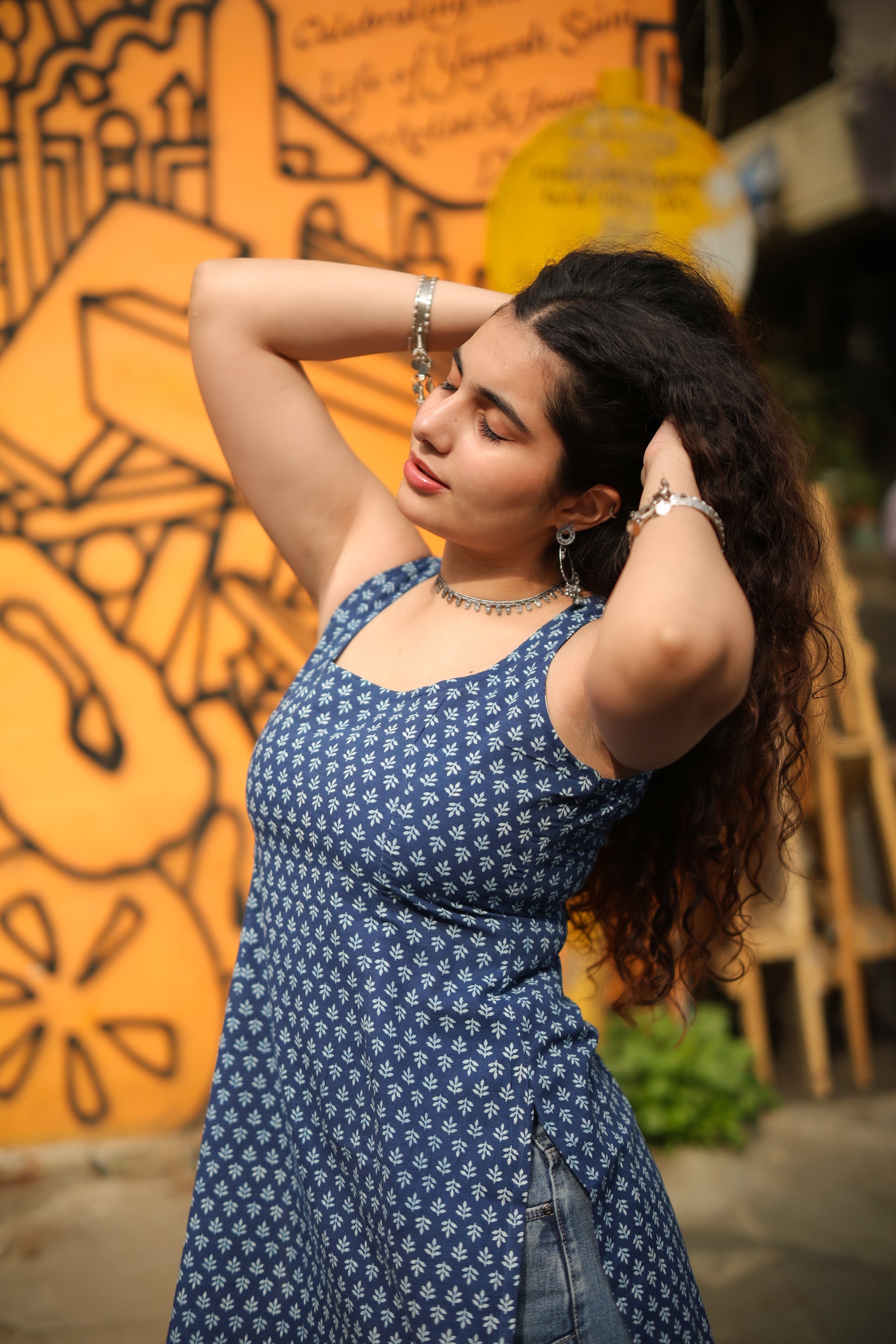 Tara Indigo Short Kurti