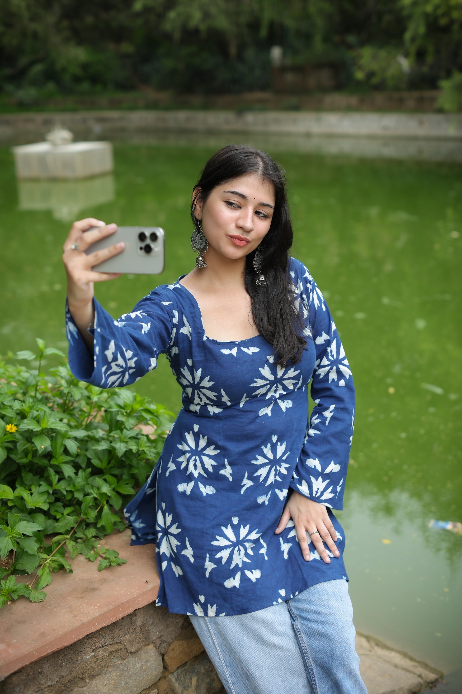Indigo Trendy Short Kurti