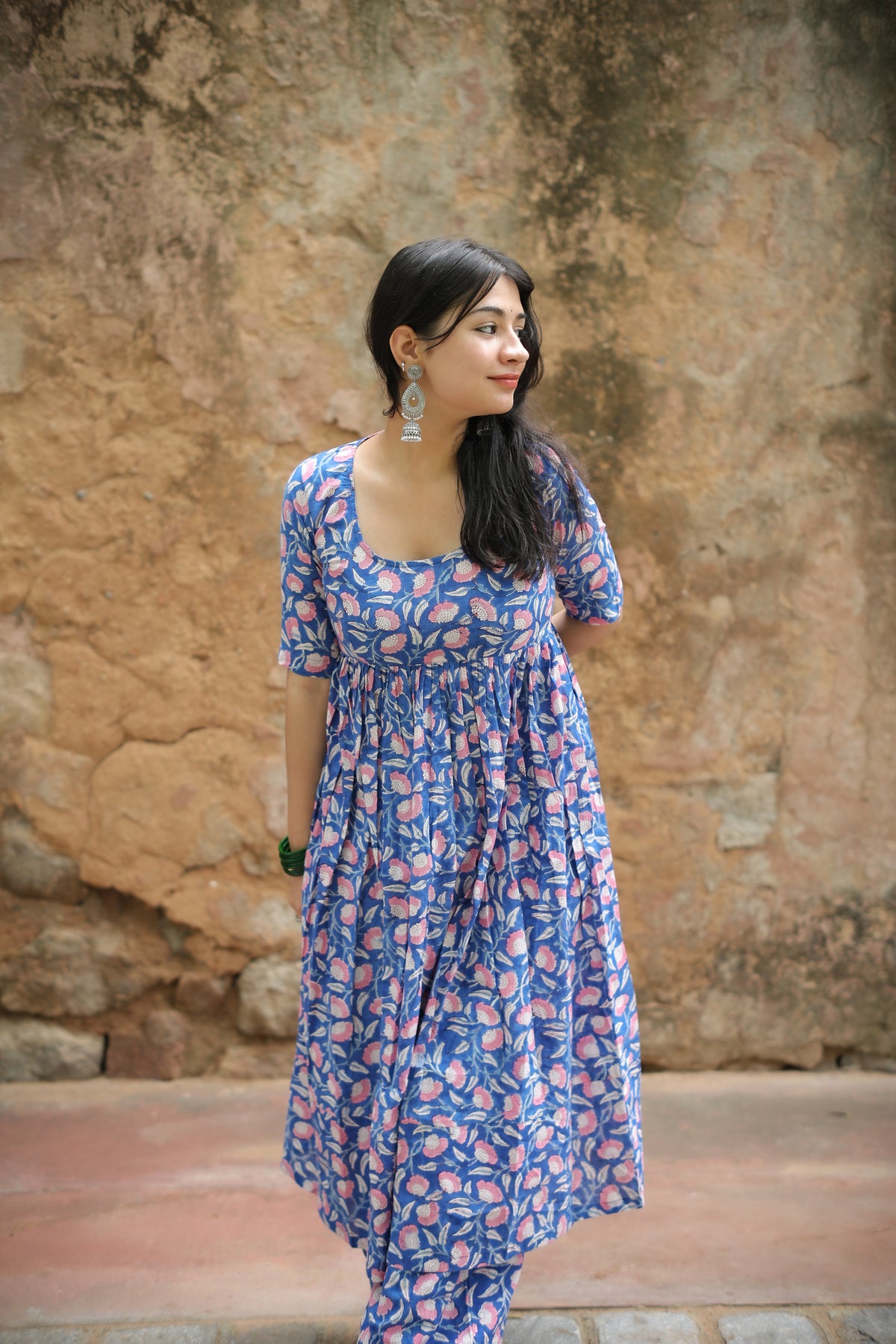 Hand Block Flora Two Piece Set