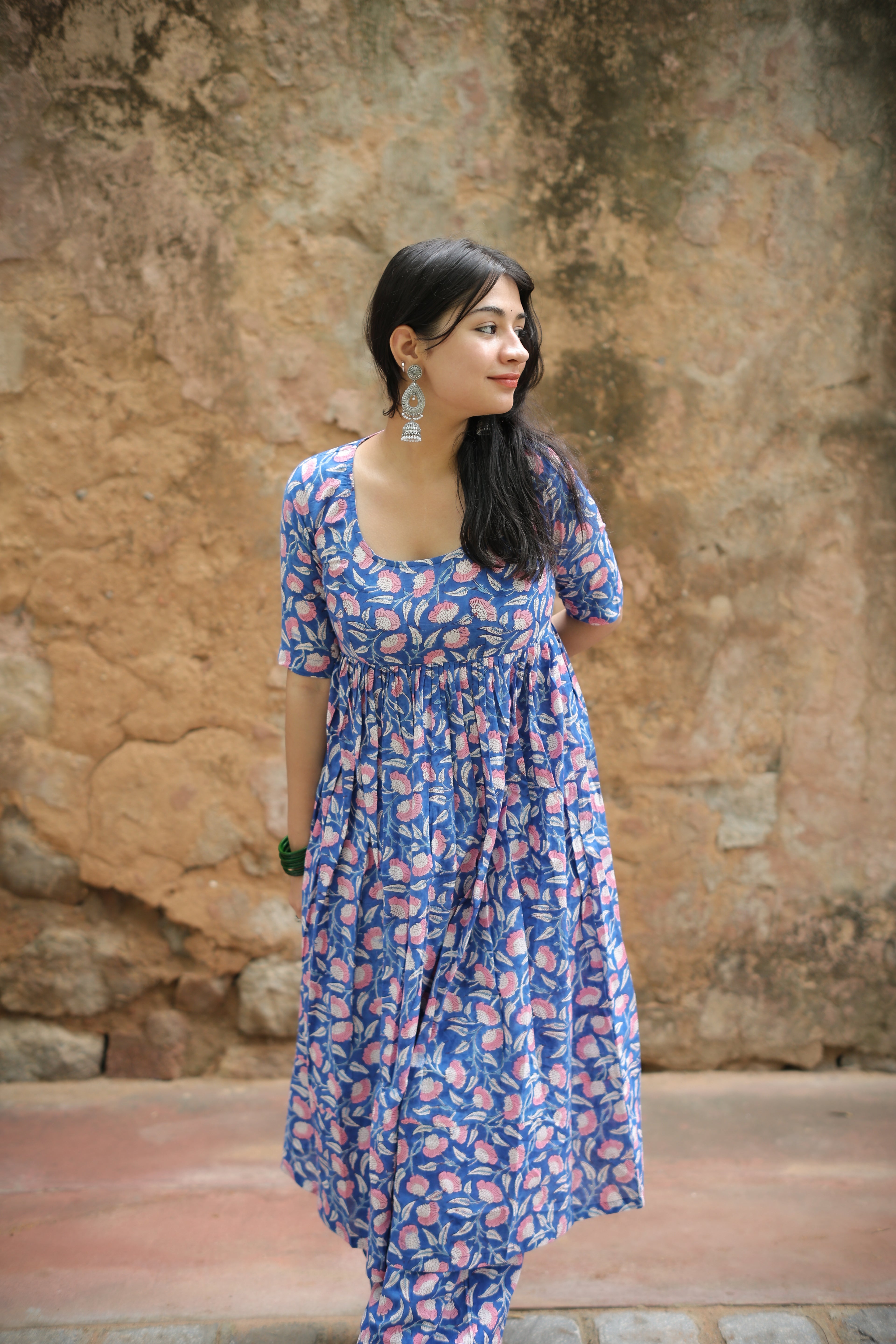 Hand Block Flora Two Piece Set