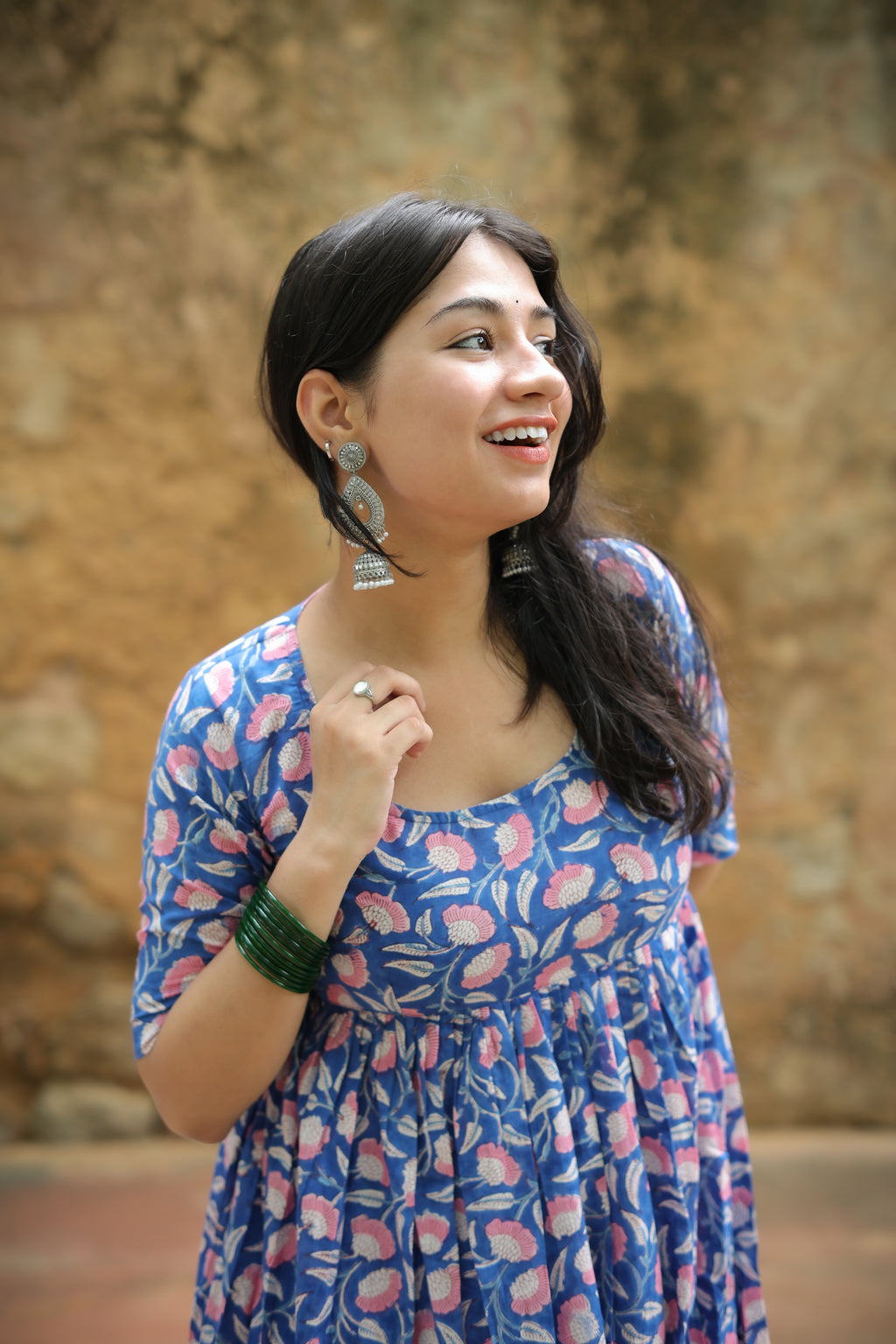 Hand Block Flora Two Piece Set