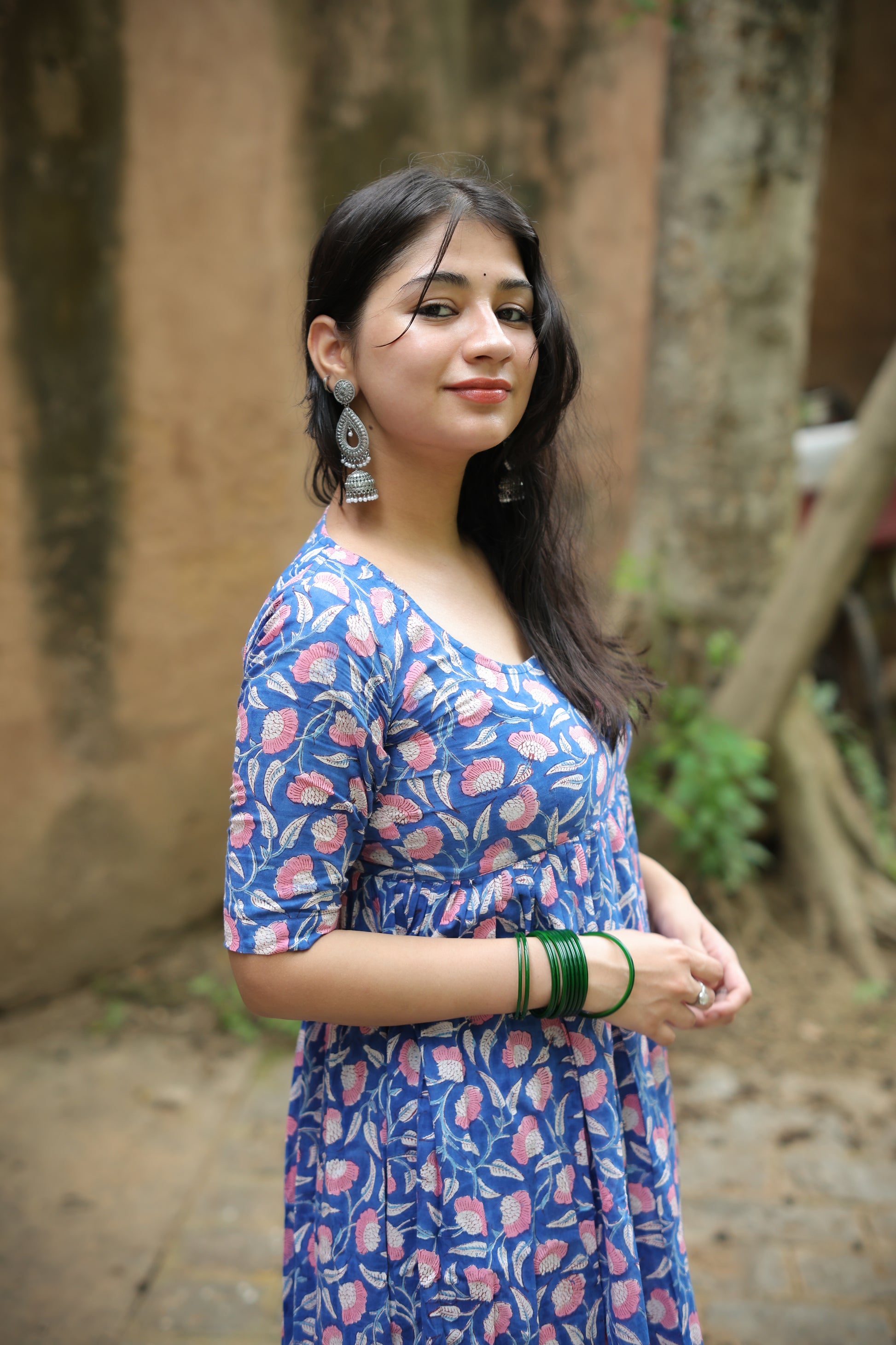 Hand Block Flora Two Piece Set