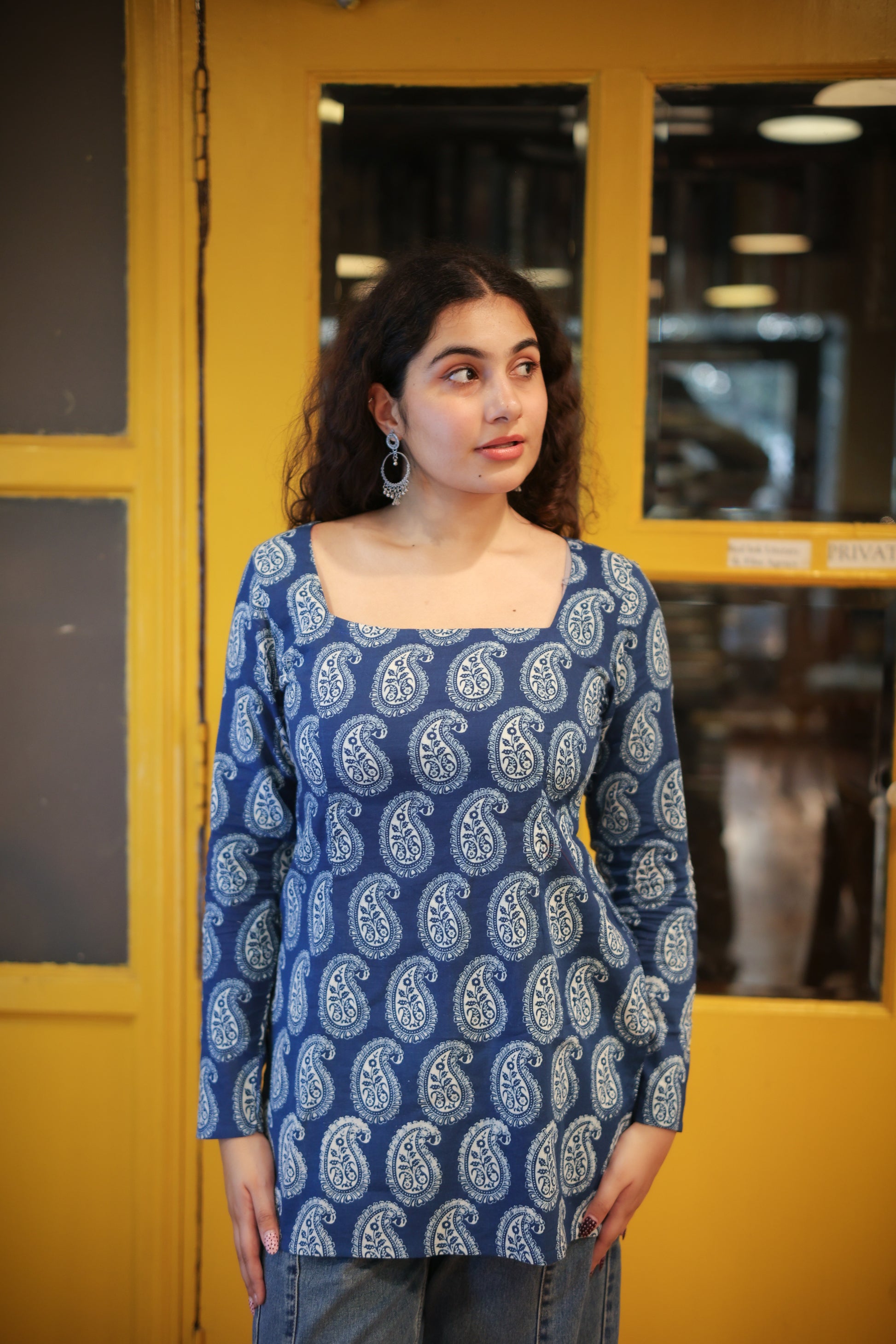 Peehu Handblock Short Kurti