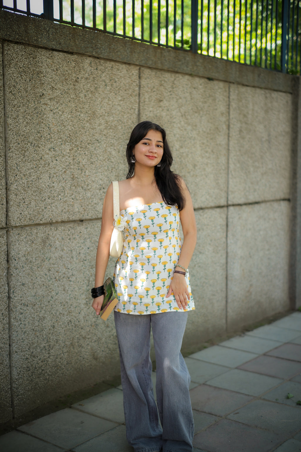 Adaa Handblock Short Kurti