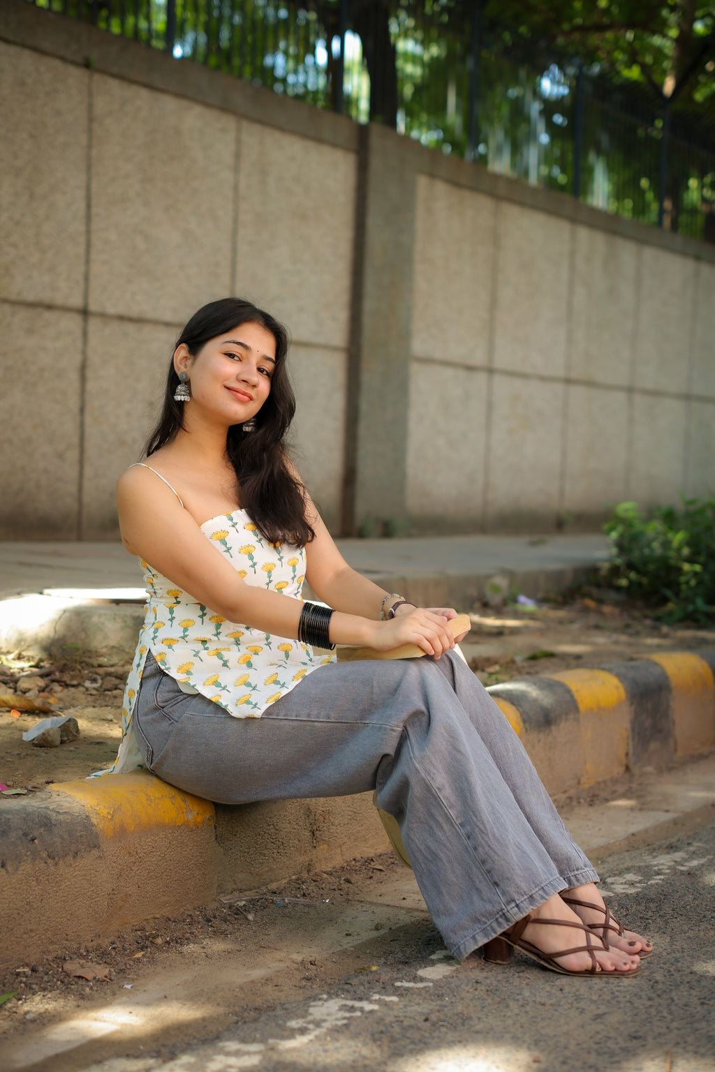 Adaa Handblock Short Kurti