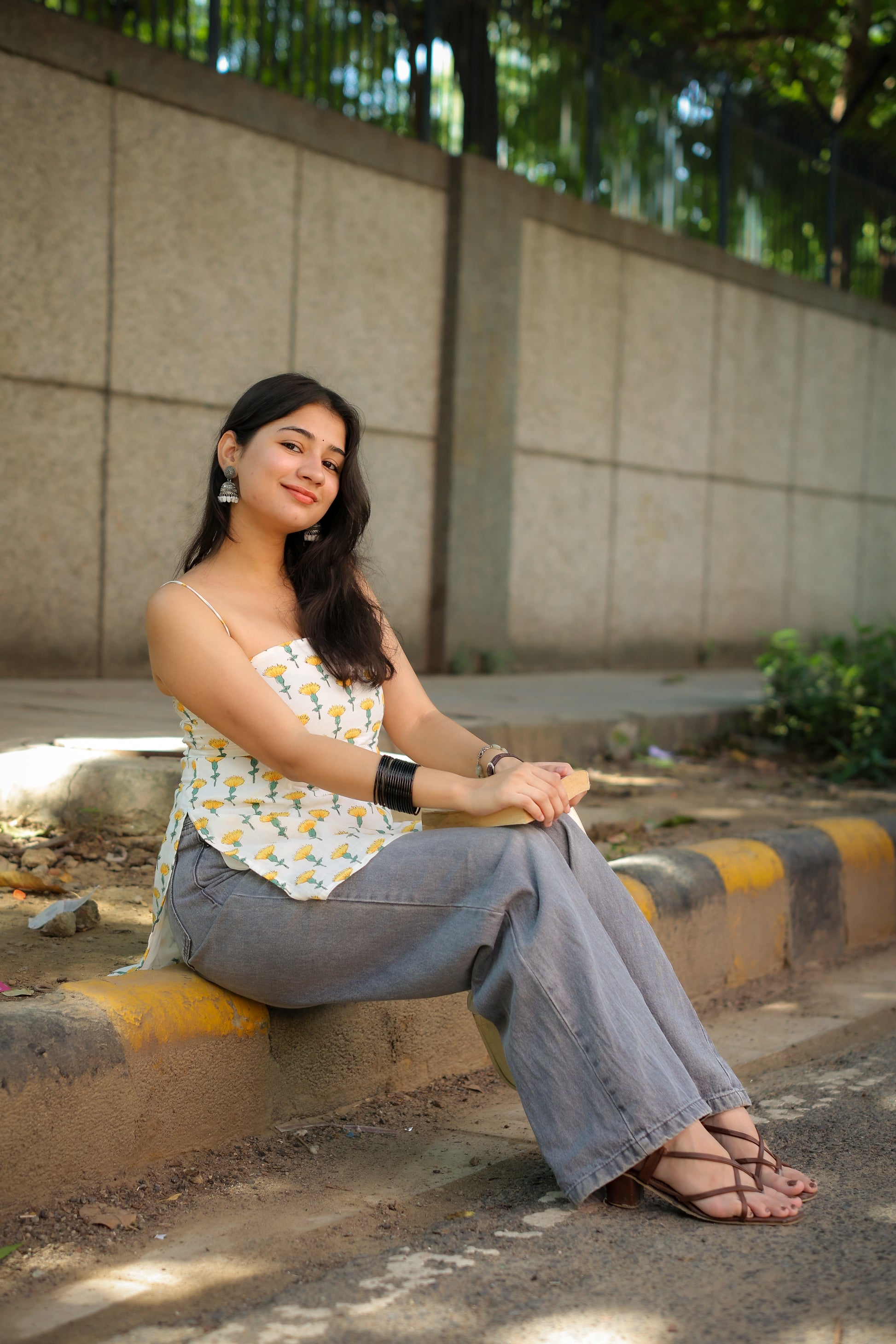 Adaa Handblock Short Kurti