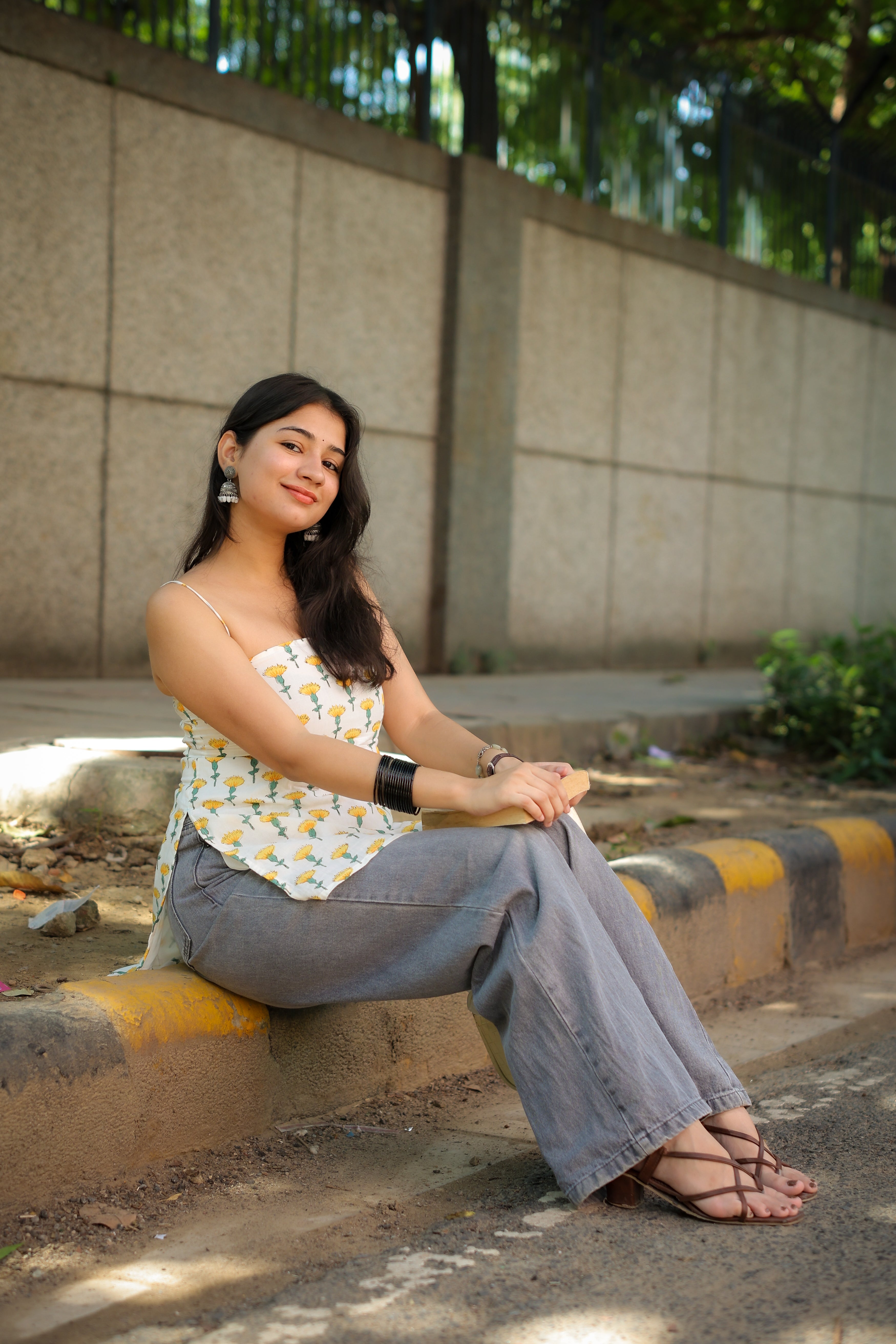Adaa Handblock Short Kurti